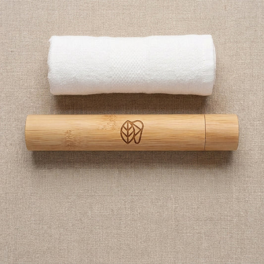 Personalized Bamboo Toothbrush Travel Case Portable Holder Housewarming Gift Custom Engraved