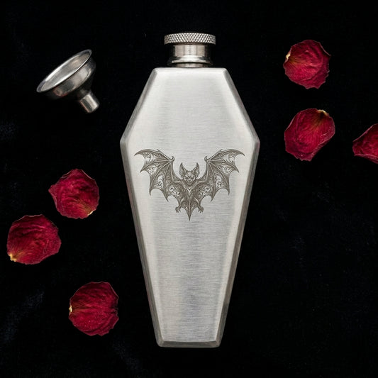 Personalized Coffin Flask Stainless Steel Hip Flask Groomsman Gift Custom Engraved