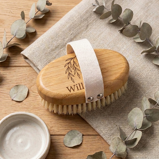 Personalized Cat Grooming Brush Bamboo Boar Bristle Gift for Cat Lovers Custom Engraved