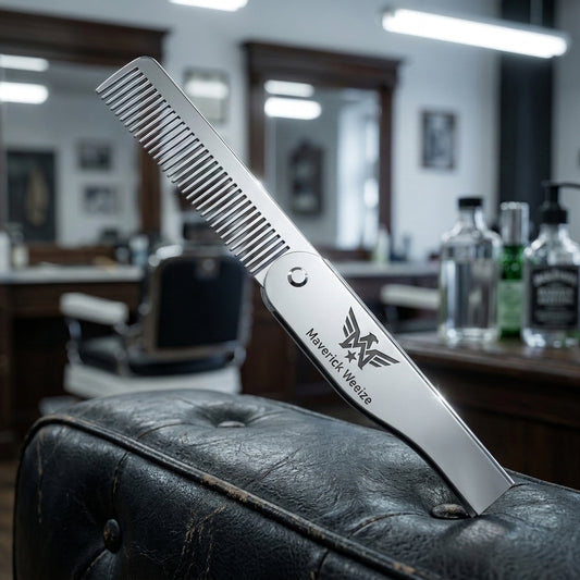 Personalized Beard Comb Stainless Steel Folding Gift for Him Custom Engraved