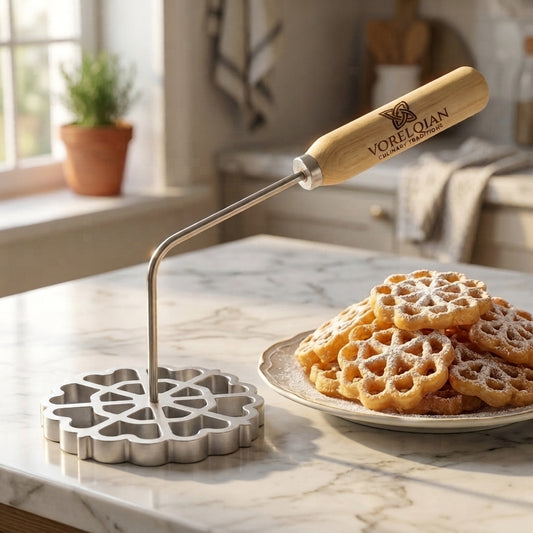 Personalized Bunuelos Mold Rosette Iron Set Wooden Handle Custom Engraved