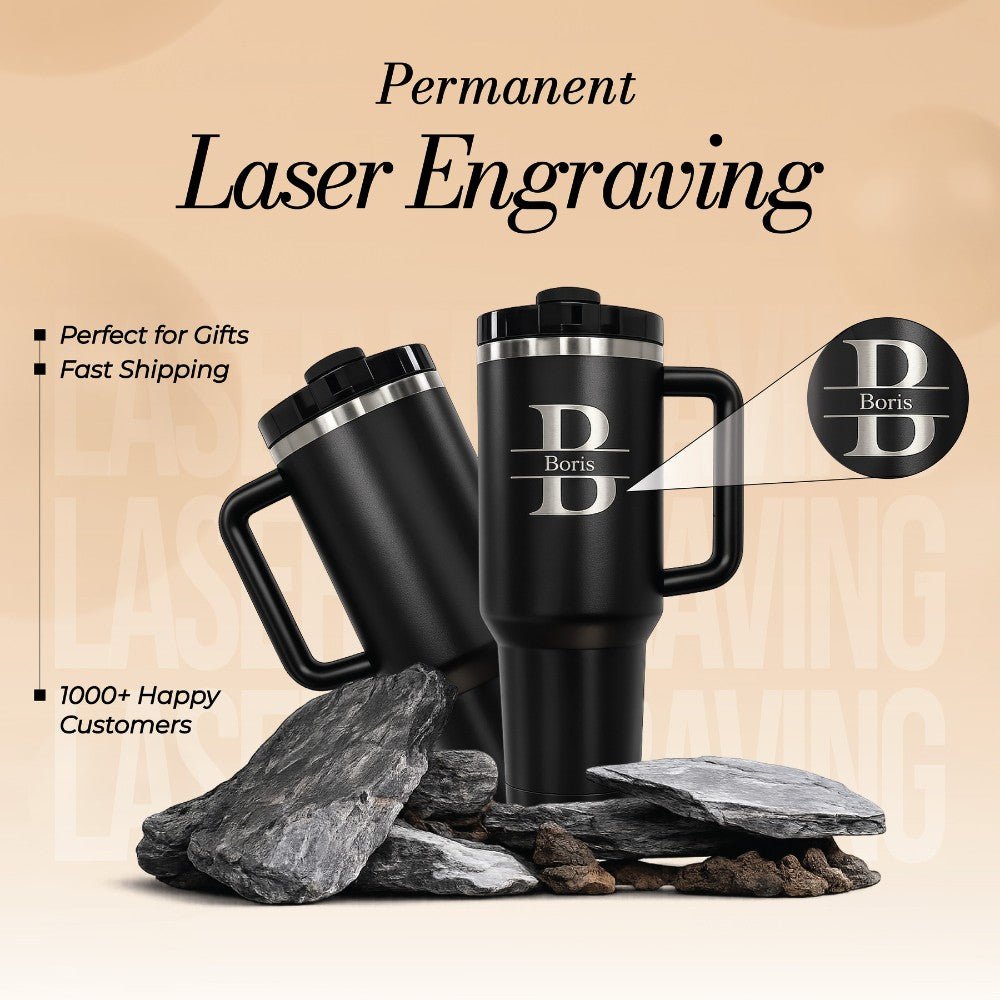 Custom Logo Laser Engraved 40oz Tumbler - Your Brand, Our Precision - Personalized Corporate & Business Gifts - Us Engravo