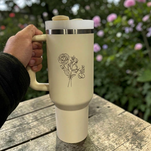 The Daily Essential Custom Stanley 40oz | Personalized Name Engraved | Birthday Gift for Fitness, Office & Home - Us Engravo