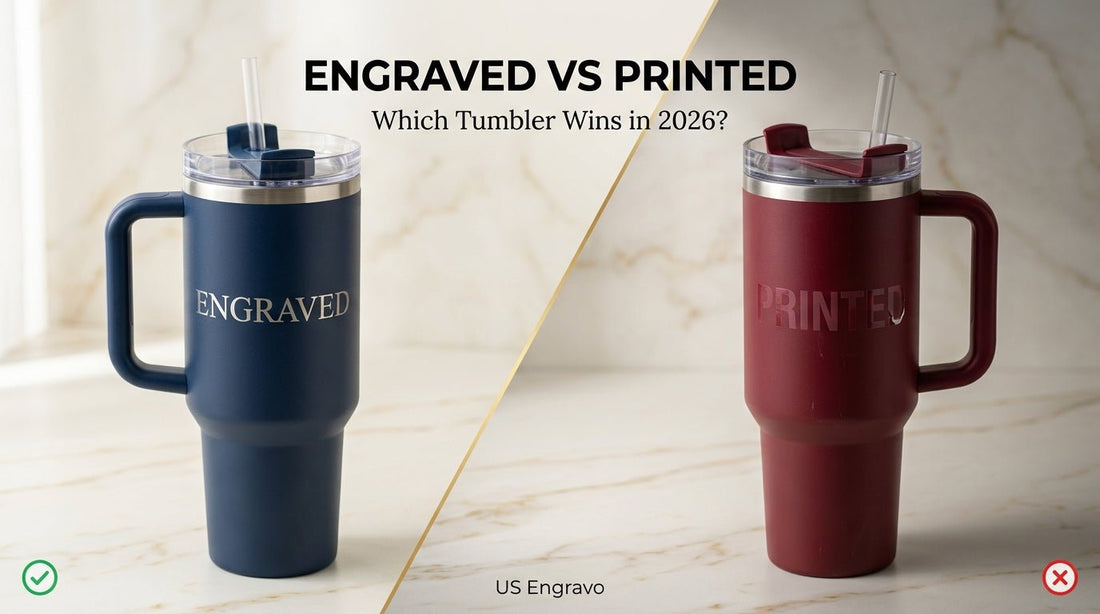 Personalized Stanley Tumbler vs Printed Tumbler: Which Is Better in 2026? | Us Engravo - Us Engravo