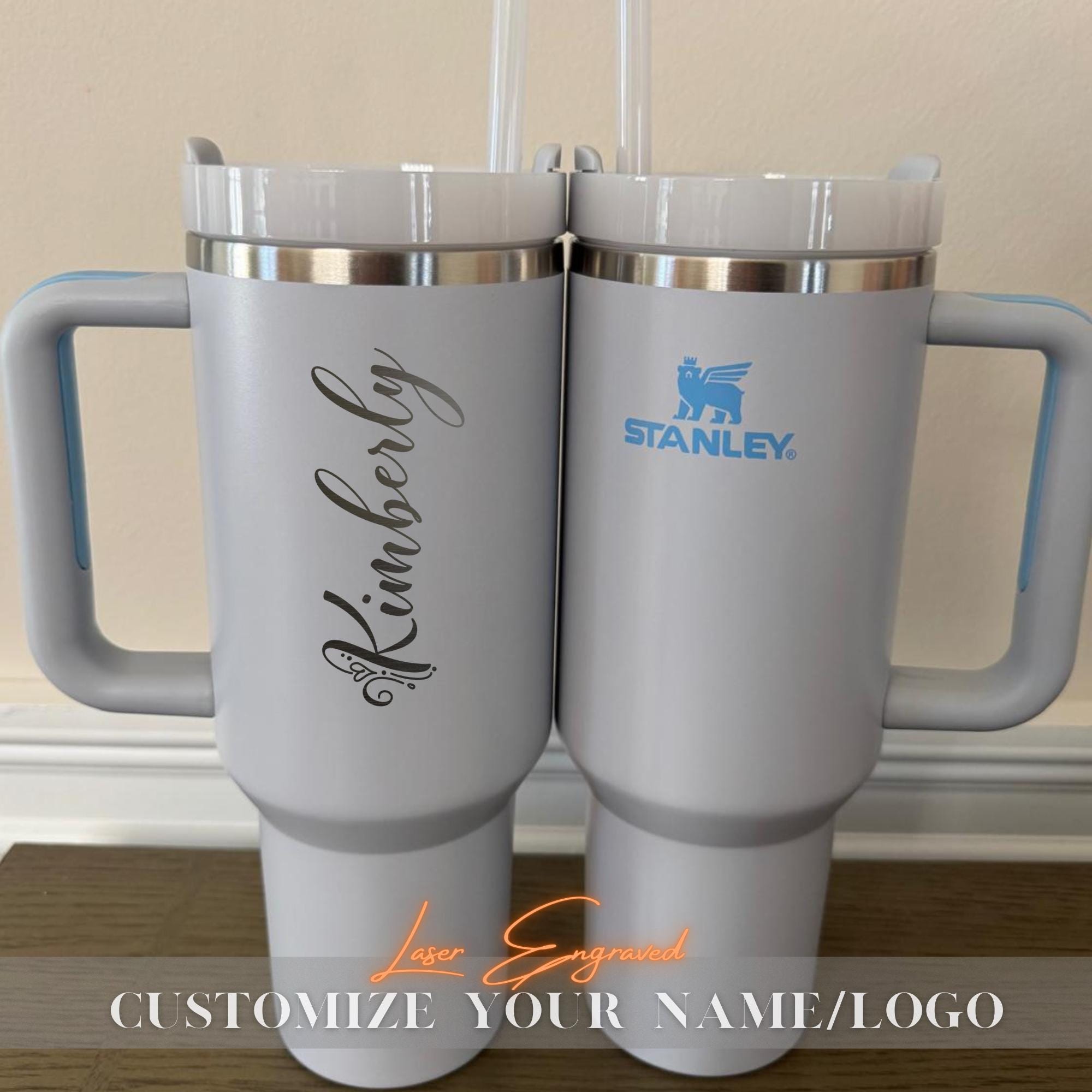 Personalized Stanley 40oz Tumbler With Name, Laser Engraved Mom Stanley Cup, Mothers Day, Gifts for Her, Bridesmaid Proposal, Party Favor