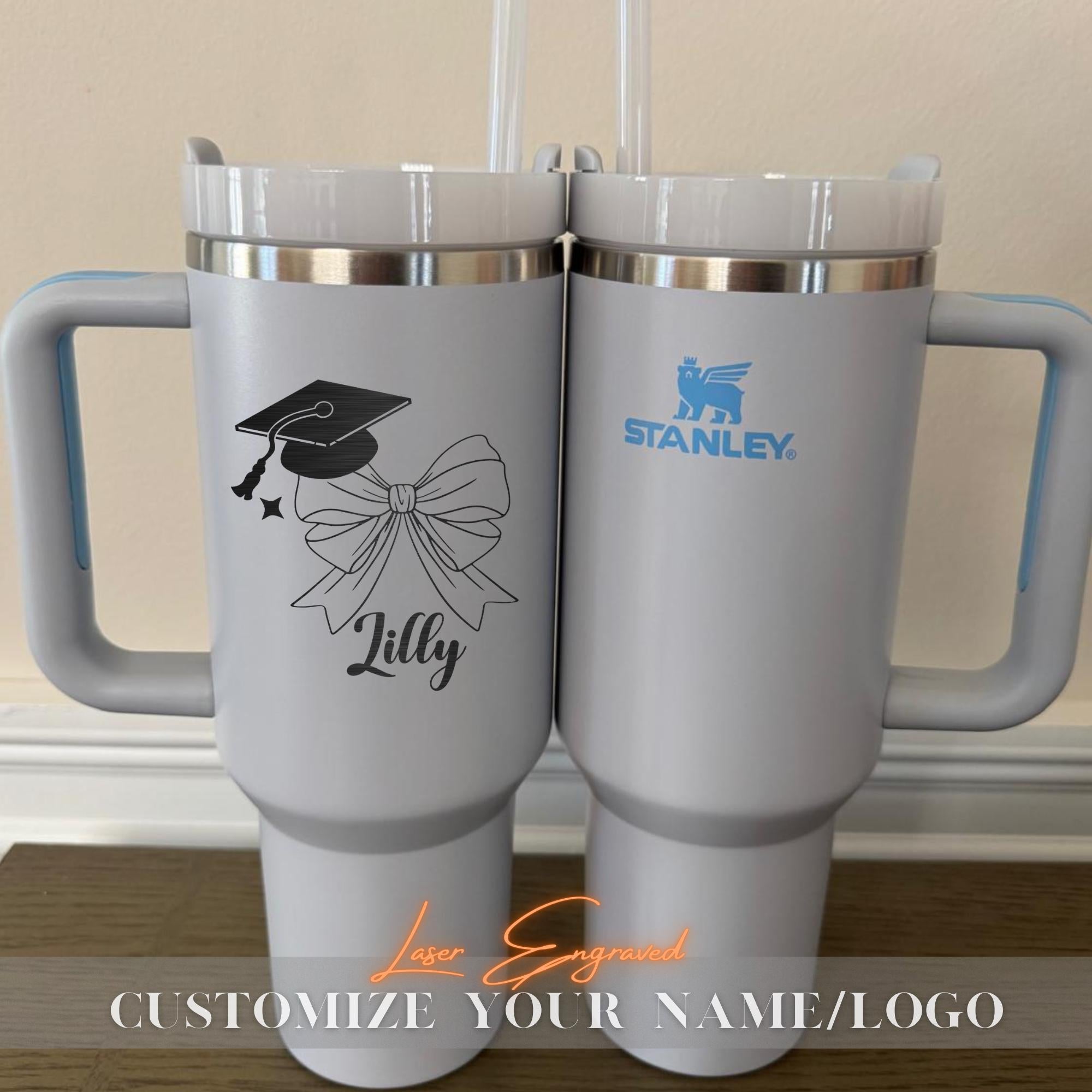 Personalized Stanley 40oz Tumbler,Insulated Travel Mug,Custom 40oz Tumblers,Engraved 40oz Tumbler,Laser Engraved Stanley Graduation Gift