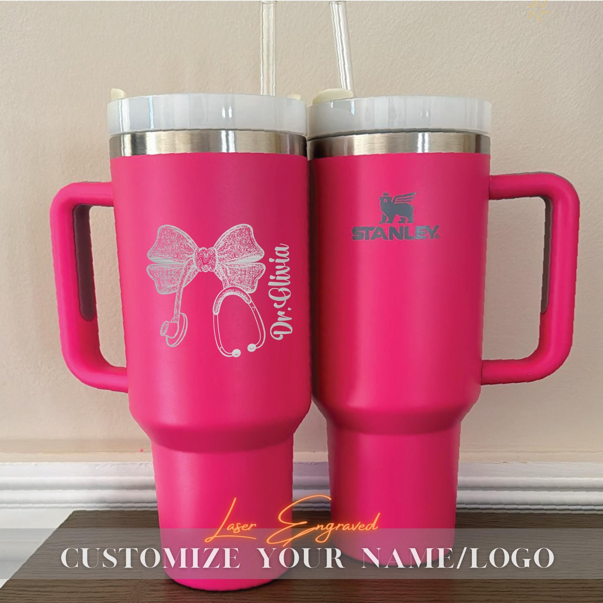 Personalized 40oz Stanley Tumbler for Doctors & Nurses Gift - Custom Engraved Cup - Gift for Medical Professionals - Nurse Appreciation Gift