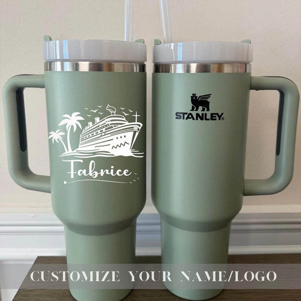 Personalized Stanley 40oz Tumbler - Cruise ship party gifts - Insulated Travel Mug - Engraved 40oz Stanley Cup - Laser Engraved Stanley Gift