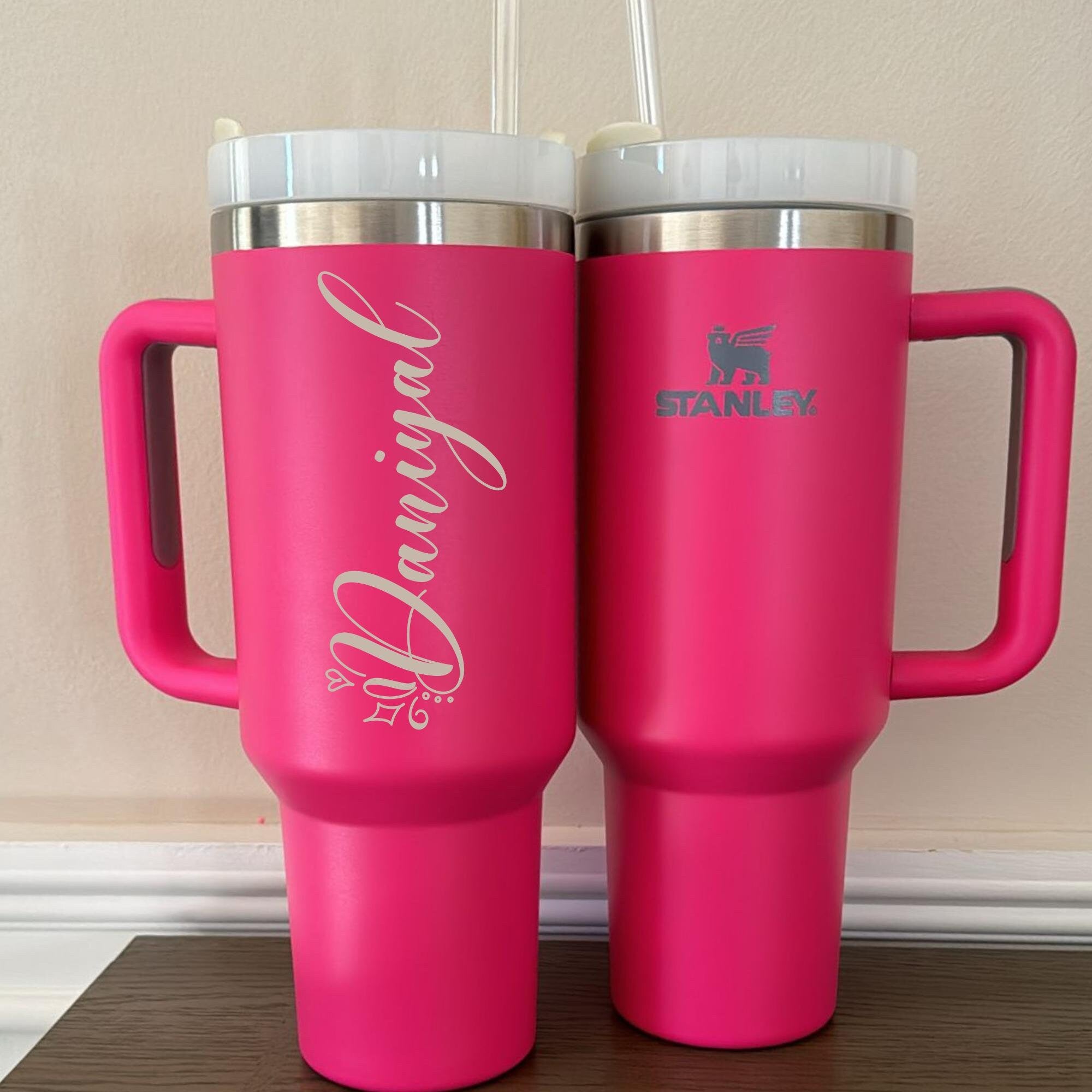 Personalized Stanley 40oz Tumbler, Custom Engraved Tumblers, Bridesmaid Proposal Gift, Gifts for Her, Insulated Travel Mug, Custom Logo