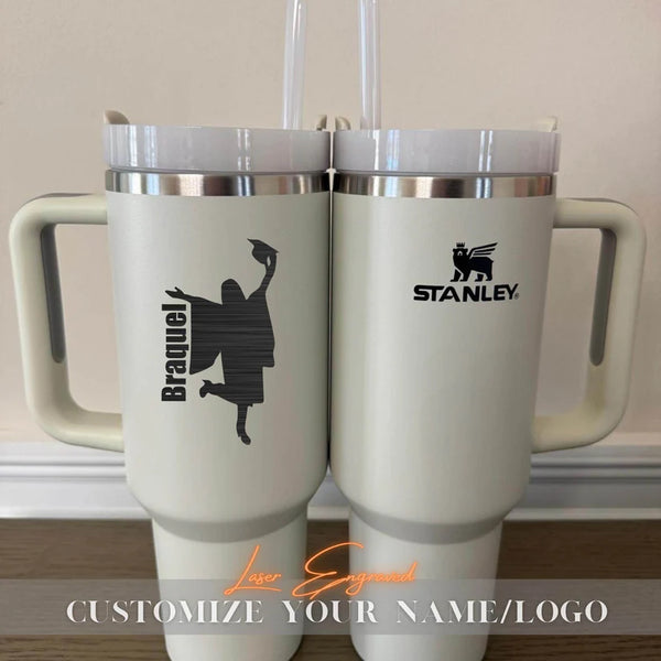 Graduation Tumbler 2025 Personalized | Personalized Stanley 40oz Cup | Class of 2025 Engraved with University Name gift
