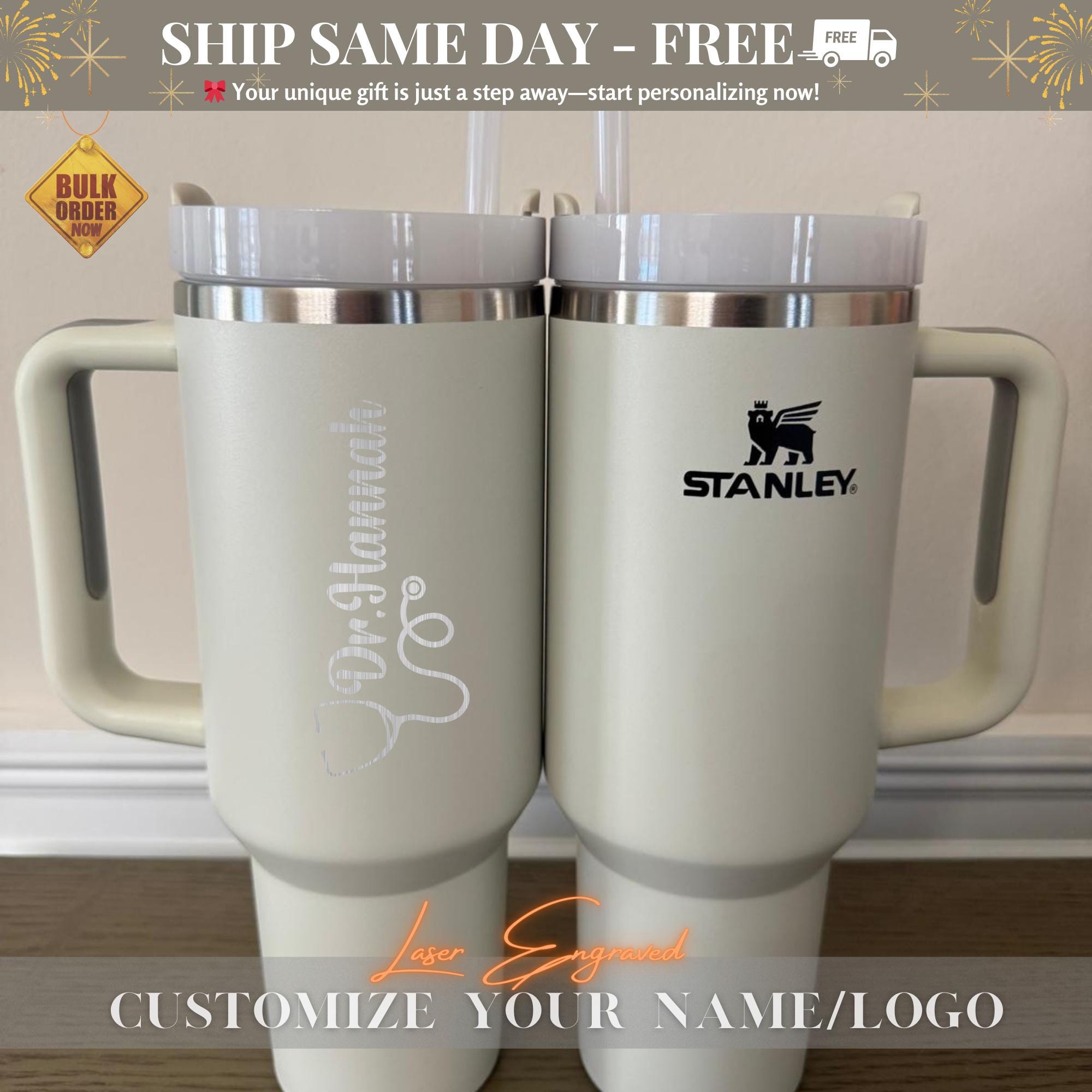 Personalised Stanley 40oz Tumbler, Insulated Travel Mug, Gift for Nurse,RN Tumbler,Nursing Student Gift, Graduation Gift, Nurse Appreciation