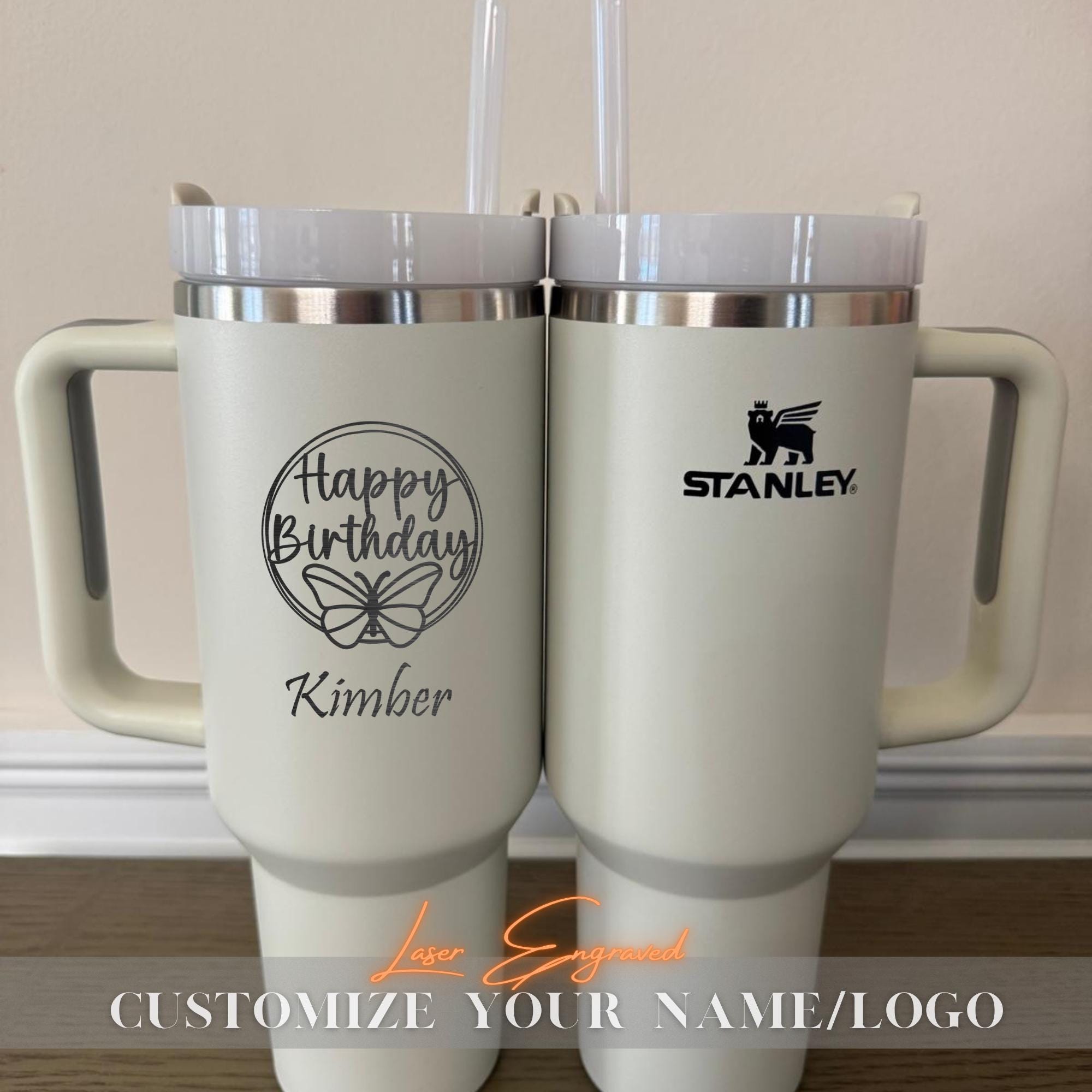 Custom 40oz Stanley, Laser Engraved Stanley 40oz Tumbler, Personalized Insulated Mug for Christmas & Birthday Gifts, Custom Name Travel Cup