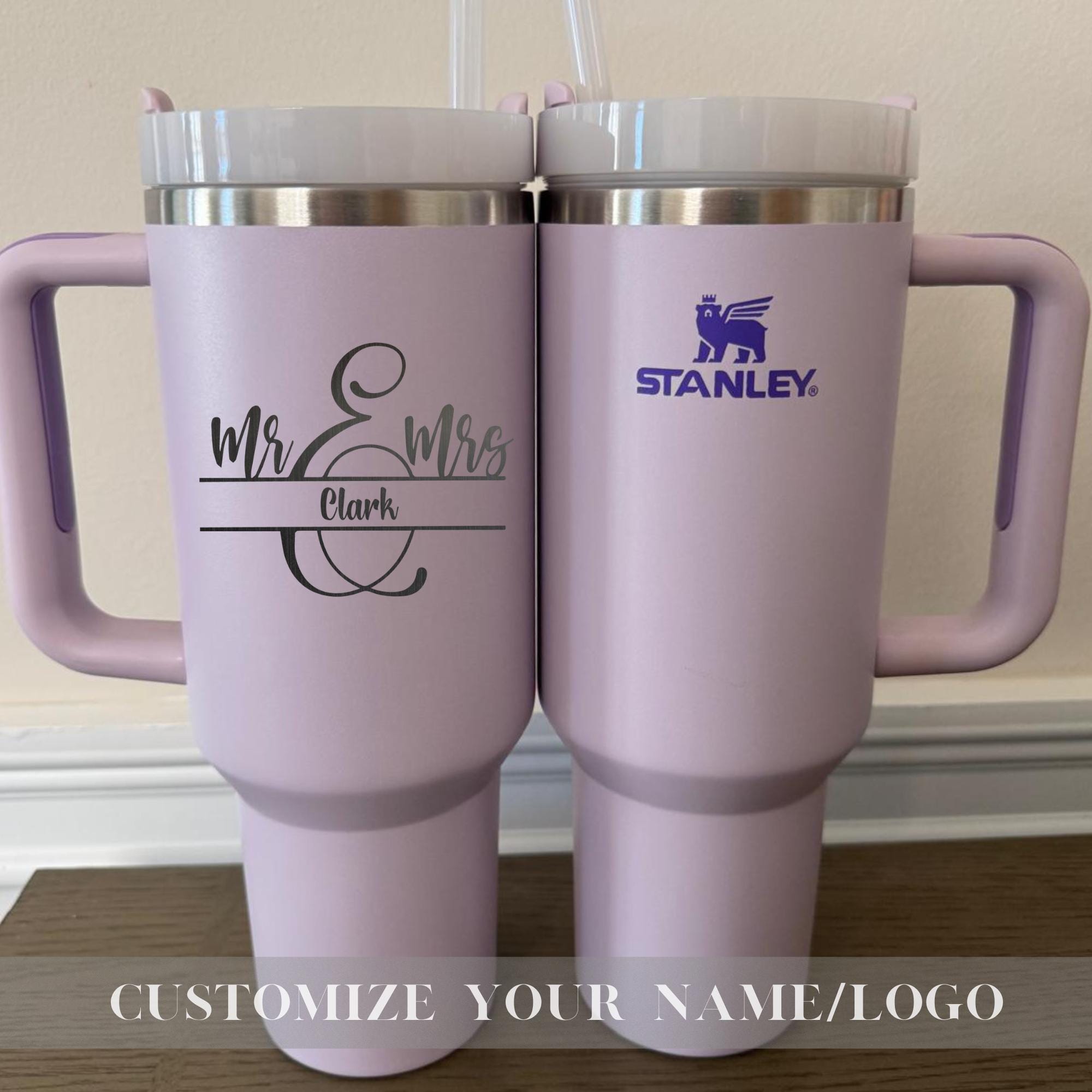Personalized Stanley 40oz Tumbler, Anniversary Gifts, Custom 40oz Tumblers, Engraved 40oz Tumbler,Laser Engraved Stanley,Valentine day Gifts