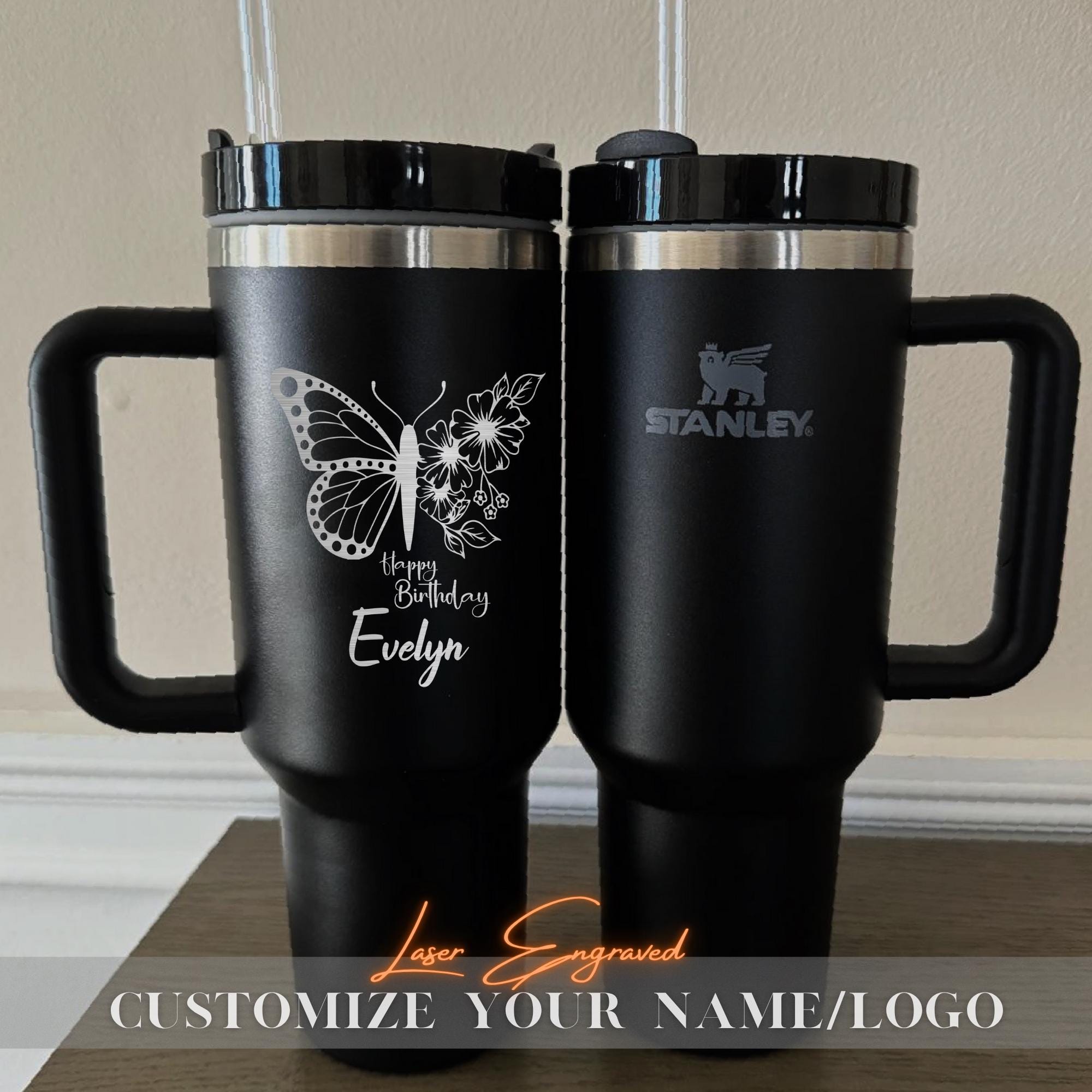 Personalized Birth Flower Tumbler With Name, Birth Flower Mug, Traveling Cup, Mothers Day, Bridesmaid Proposal, Party Favor, Gifts for Her