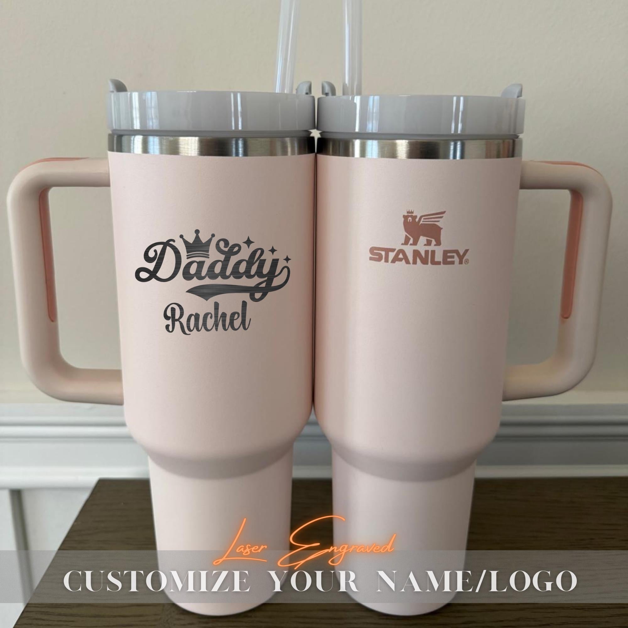 Personalized Daddy Stanley 40oz Tumbler Cup - Custom Engraved Name Mug - Unique Gift for Dad, Husband, Grandpa - Trendy Stanley Cup Gift