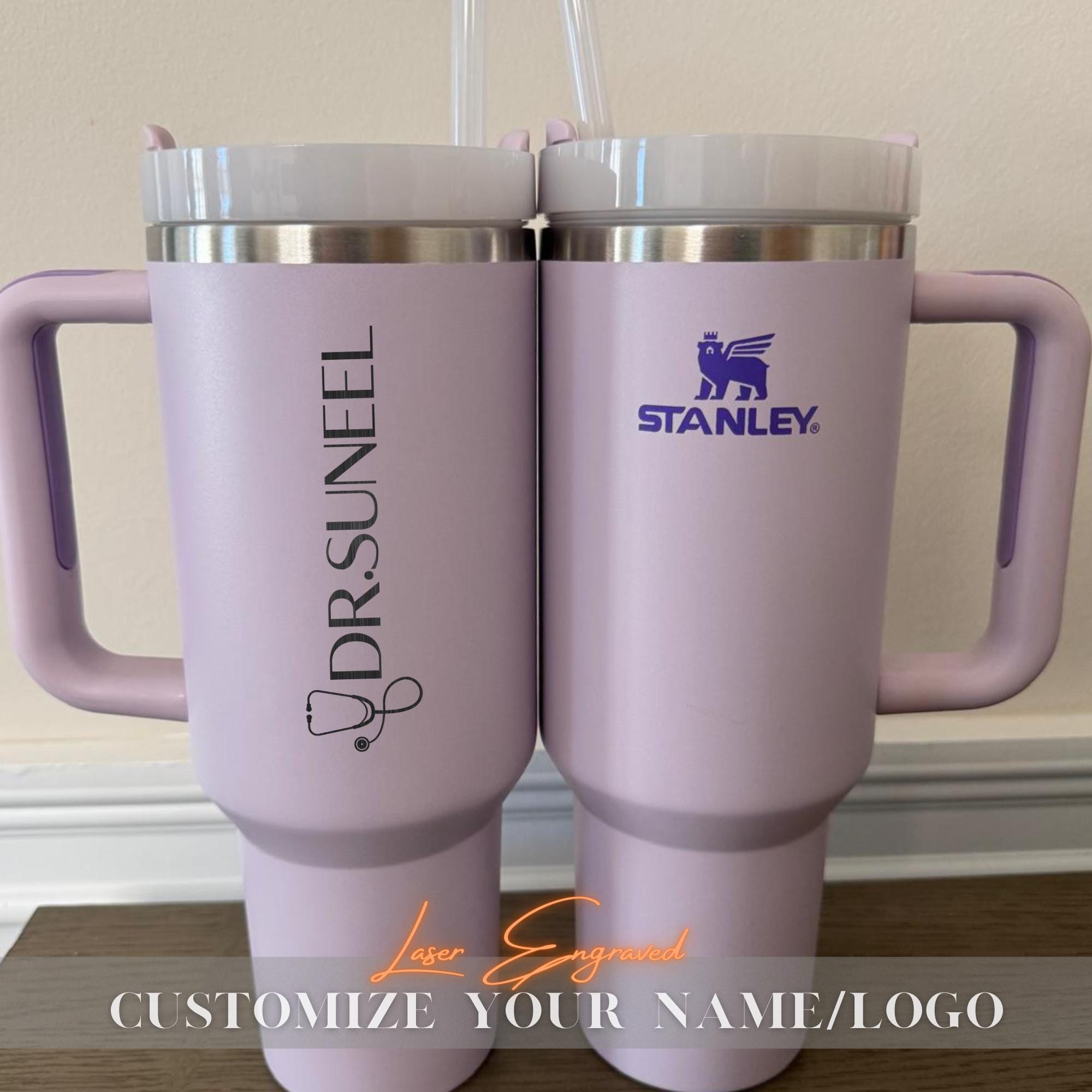 Personalized Stanley 40oz Tumbler for Nurses - Custom Name Engraved Insulated 40oz Cup - Gift for Nurse Appreciation, RN, Healthcare Worker