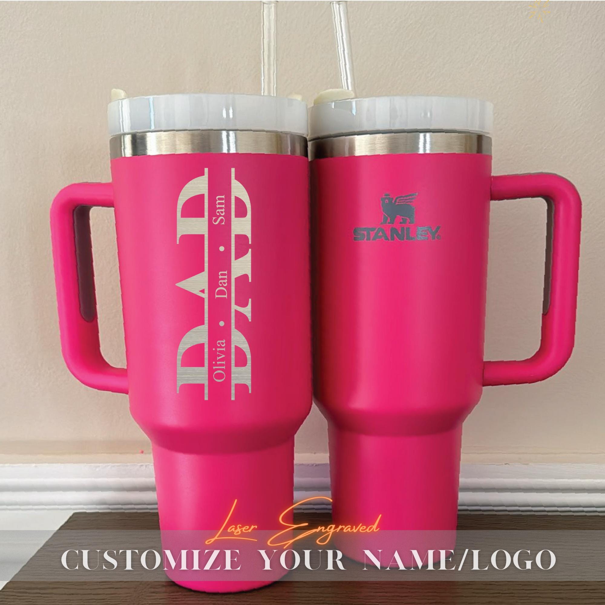 Dad, Grandpa, Papa Forest With Kids' Names Personalized 40oz Tumbler, Custom Dad Tumbler With Kids Names, Dad Gift From Daughter, Dad Cup