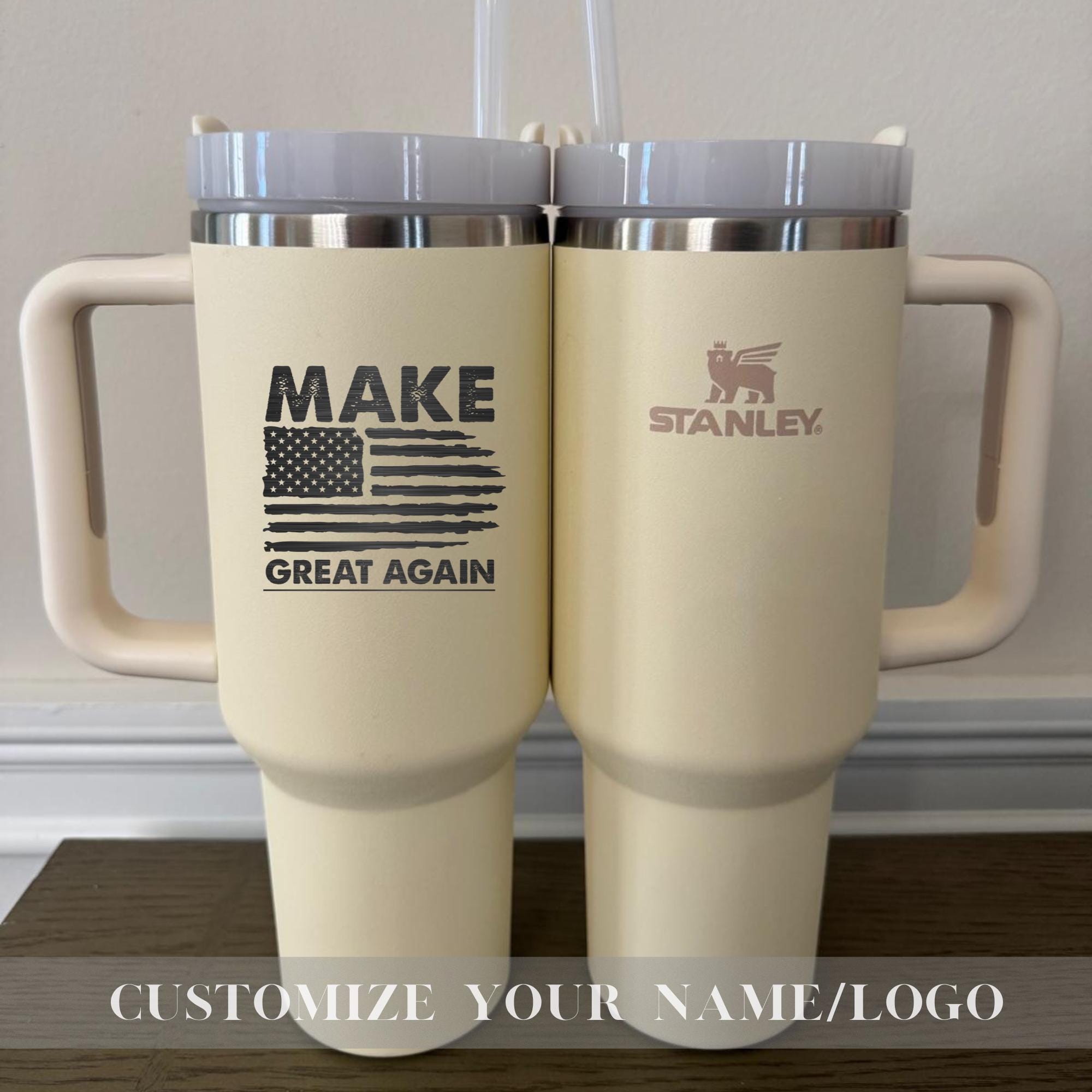 Make America Great Again Stanley 40oz Tumbler - Insulated Trump Mug - Customize Trump Stanley 40oz Cup - Trump take America back Tumbler