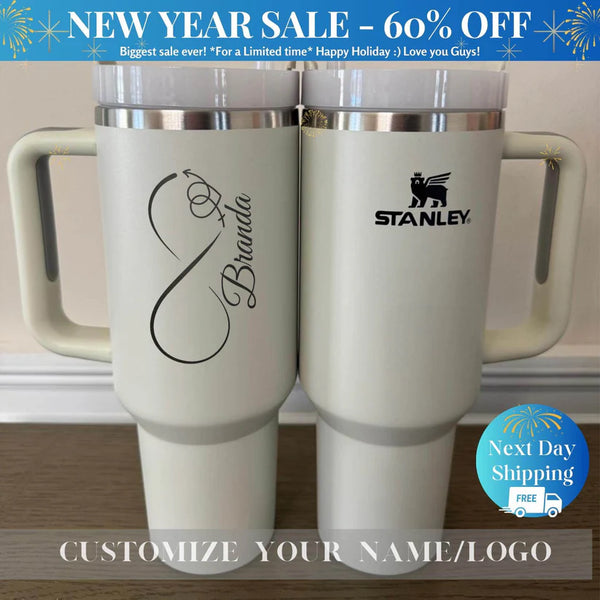Personalized Stanley 40oz Tumbler, Insulated Travel Mug, Custom 40oz Tumblers, Engraved 40oz Tumbler, Galentine Gifts, Valentines Day Gift