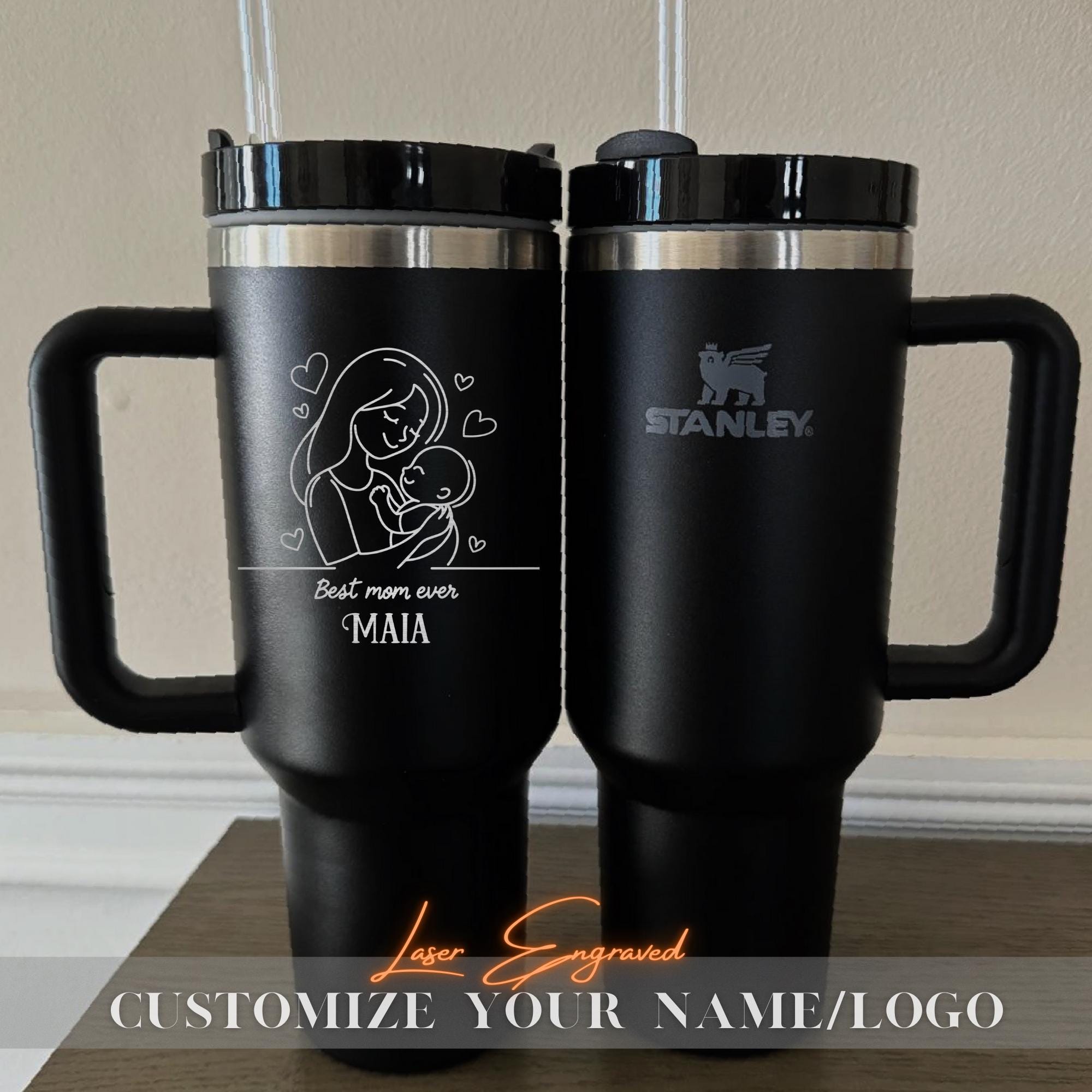 Custom Engraved Stanley 40oz Cup for Mum gift, daughter gift, Mum birthday gift, Mothers Day Gift, Gift for Mum, 2025 Mother daughter gift