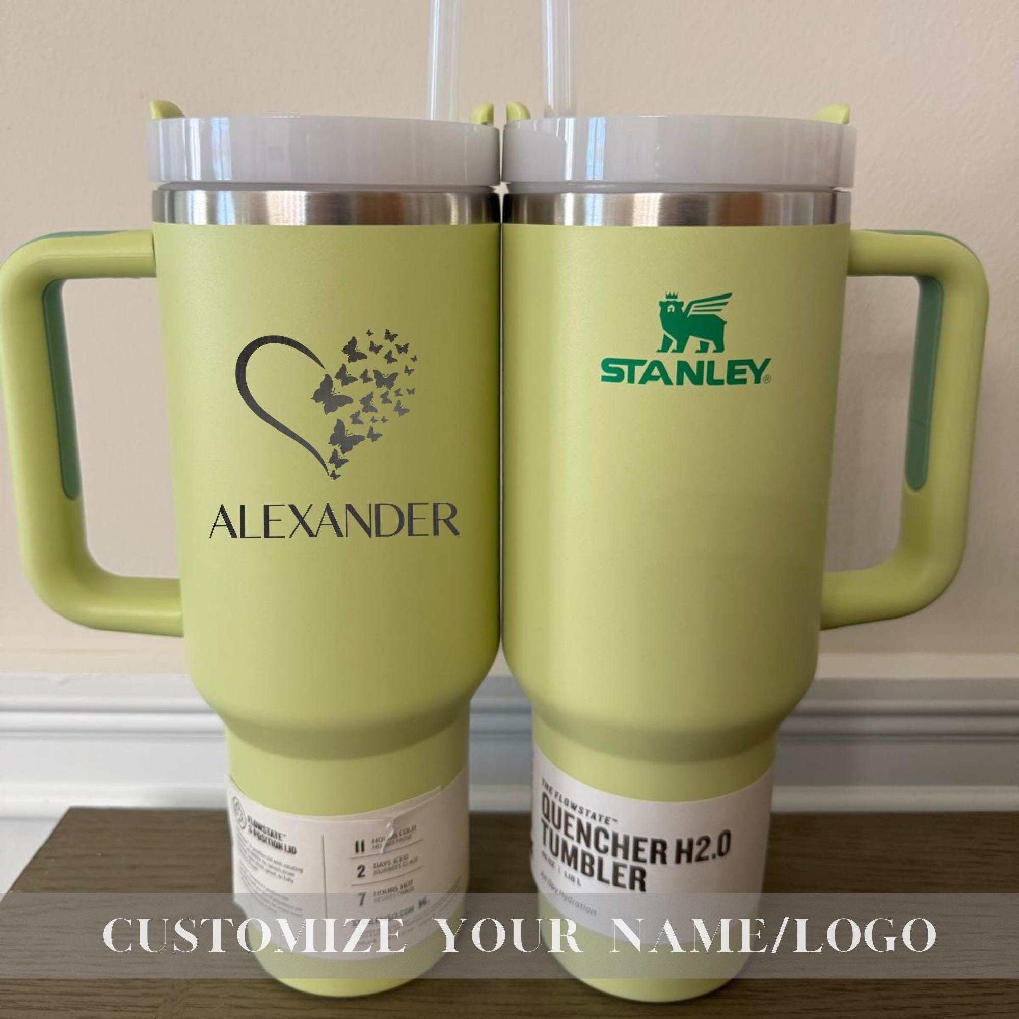 Personalized Stanley 40oz Tumbler - Custom Valentine’s Day Gift, Engraved Stanley Travel Mug, Best Gift for Her, Unique Love Gifts,Trending