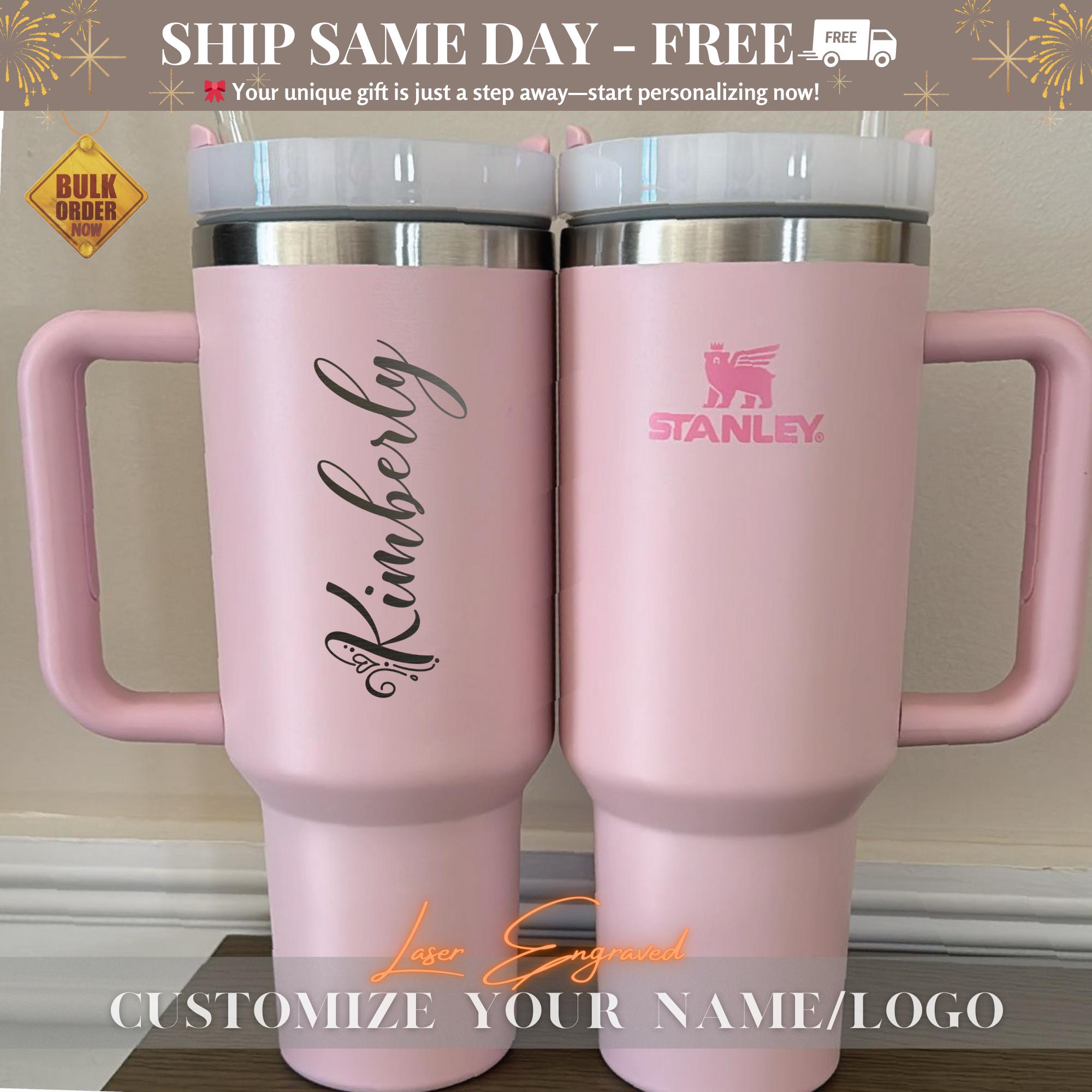 Personalized Stanley 40oz Tumbler With Name, Laser Engraved Mom Stanley Cup, Mothers Day, Gifts for Her, Bridesmaid Proposal, Party Favor