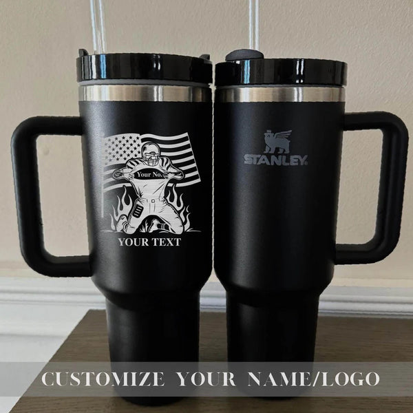 Customized Football Player Name on Stanley 40oz Cup - Football Player Mug - Custom 40oz Tumblers -Engraved 40oz Sports Cups - Gifts For Her