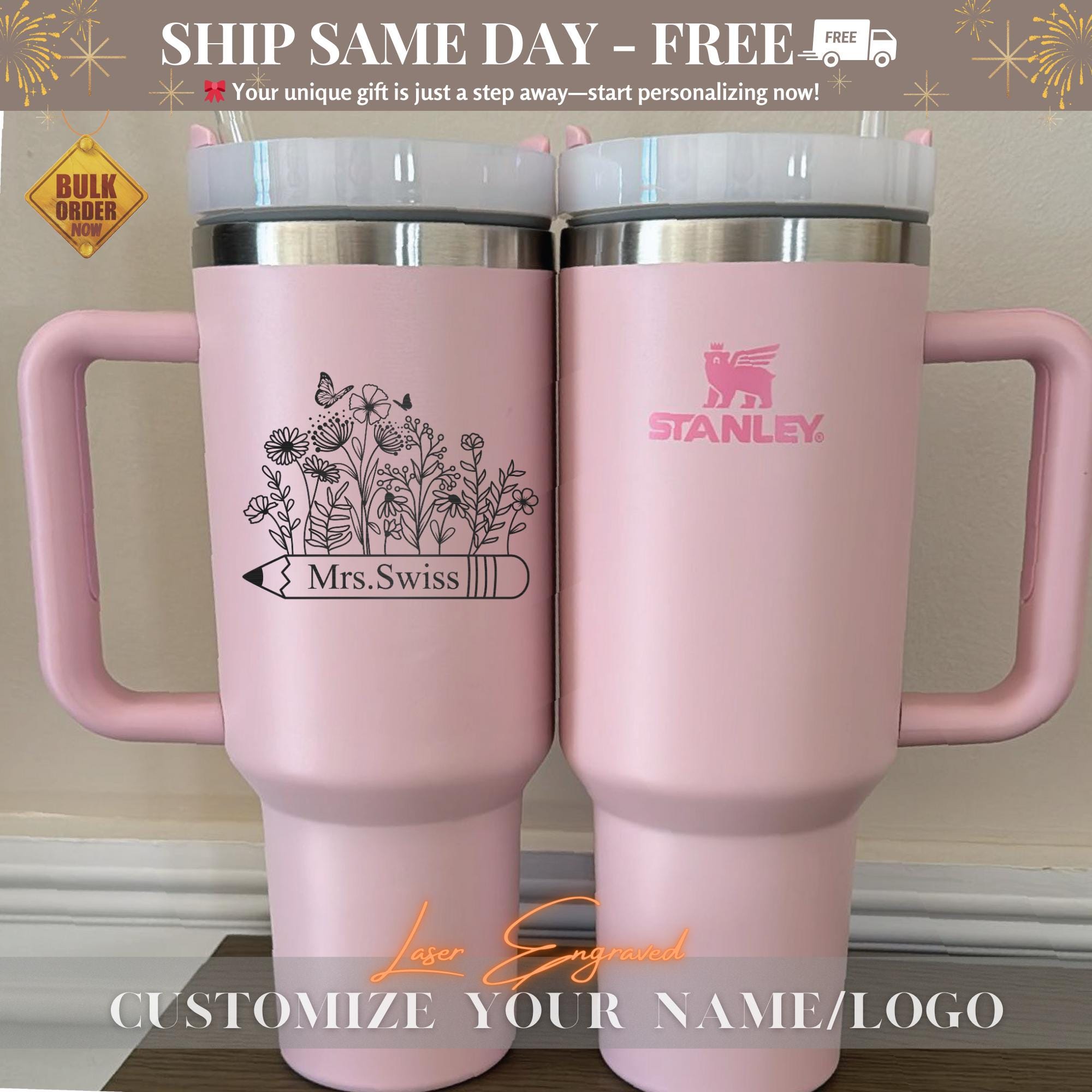 Personalized Tumbler Gift for Teacher, Custom Stainless Steel Tumbler with Name, Traveling mug, Teacher Appreciation Gifts, Thank You Gifts