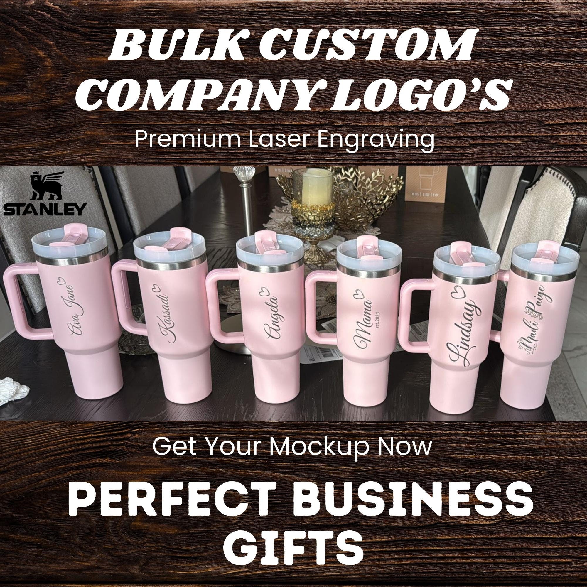 Custom Stanley 40oz Tumbler with Company Logo, Bulk Corporate Gifts, Engraved Employee Appreciation & Boss Retirement Gift, Promotional Gift