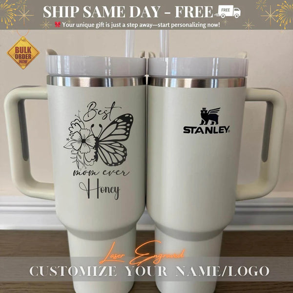Personalized Stanley 40oz Tumbler Gifts for Mom, Custom Kid's Names Engraved Cup, Mother's Day Gifts for Nana, Mimi From Grandchildren