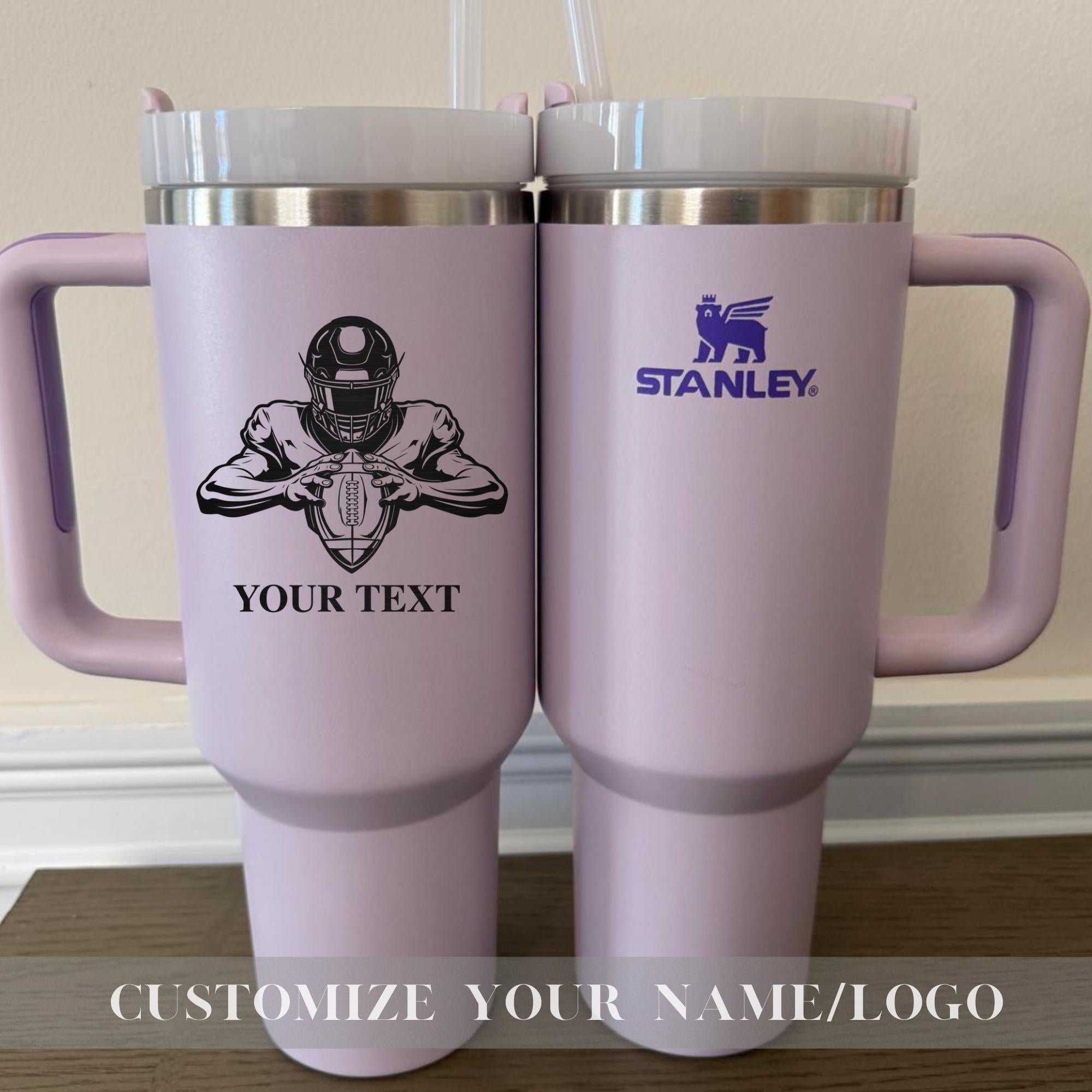Football player Name on Stanley 40oz Cup - Football name Tumblers - Football 40z Mug - Football team name Tumblers - Football Season Gifts