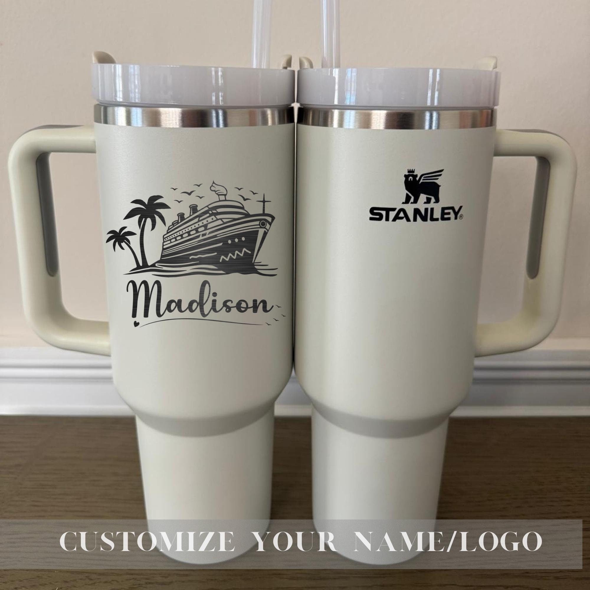 Personalized Stanley 40oz Tumbler - Cruise ship party gifts - Insulated Travel Mug - Engraved 40oz Stanley Cup - Laser Engraved Stanley Gift