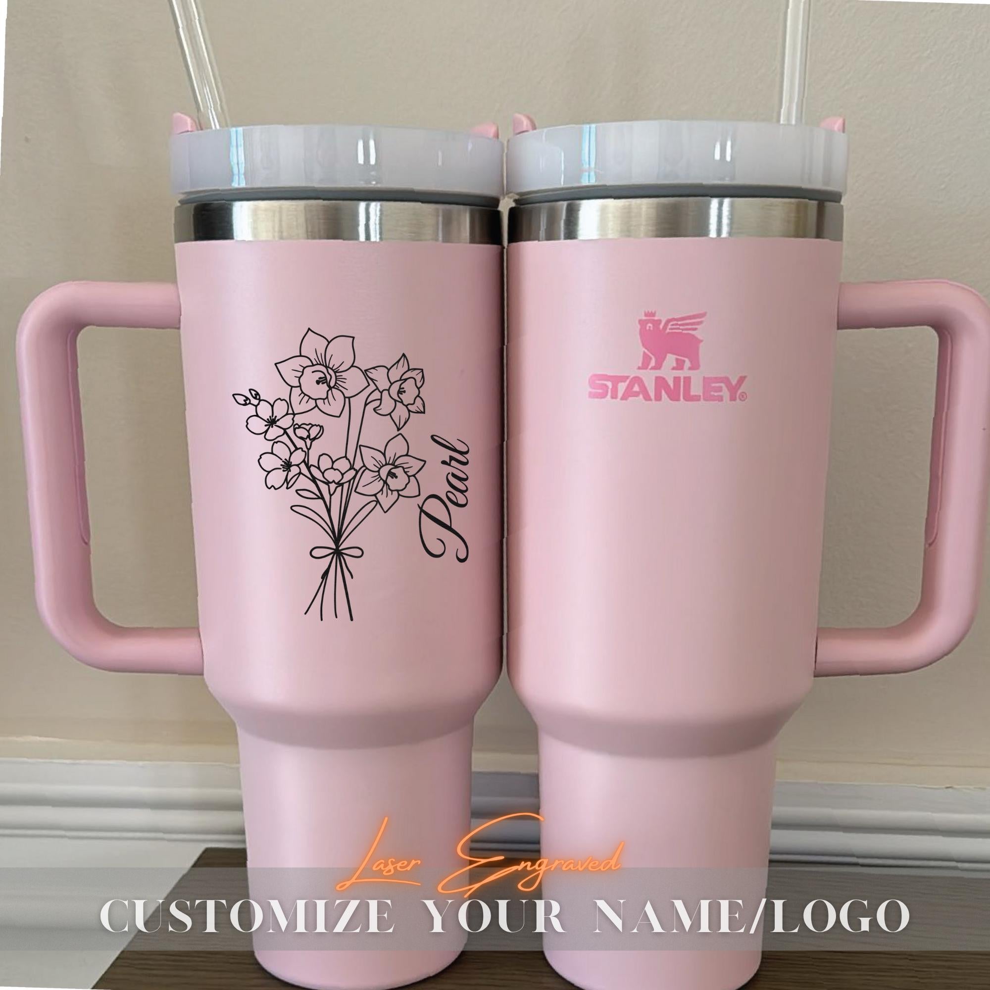 Personalized Stanley 40oz Tumbler For Birthday, Personalized Bottle, Custom Bottle, Bridesmaids Gifts, Personalized Tumbler Insulated Bottle