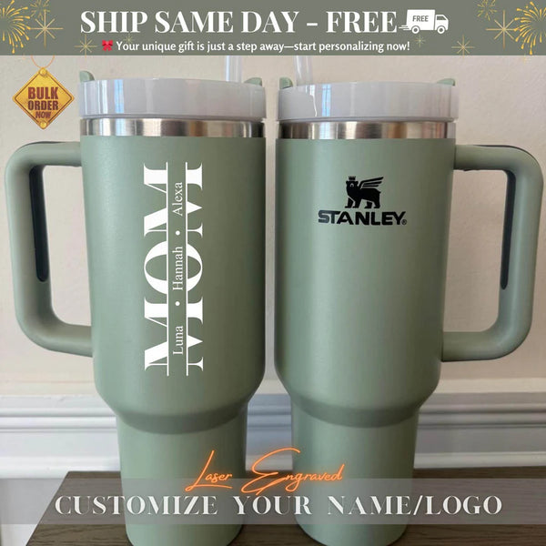 Custom Kids' Names - Personalized 40oz Tumbler, Floral Mom Tumbler, Custom Name Gift, Mother's Day Gift, Gift For Mom Mama Grandma From Kids