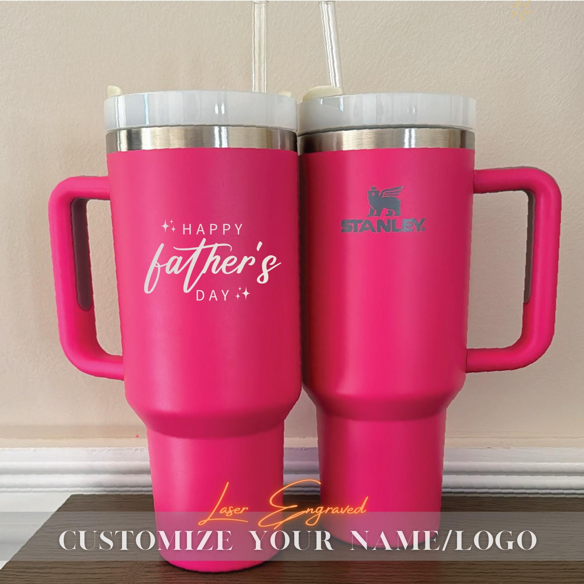 Engraved Stanley 40oz Tumbler with Your Text, Custom Design Mug for Mom/Dad/Husband, Mug Engraved Gift, Custom Gifts Ideas, Bridesmaid Gifts