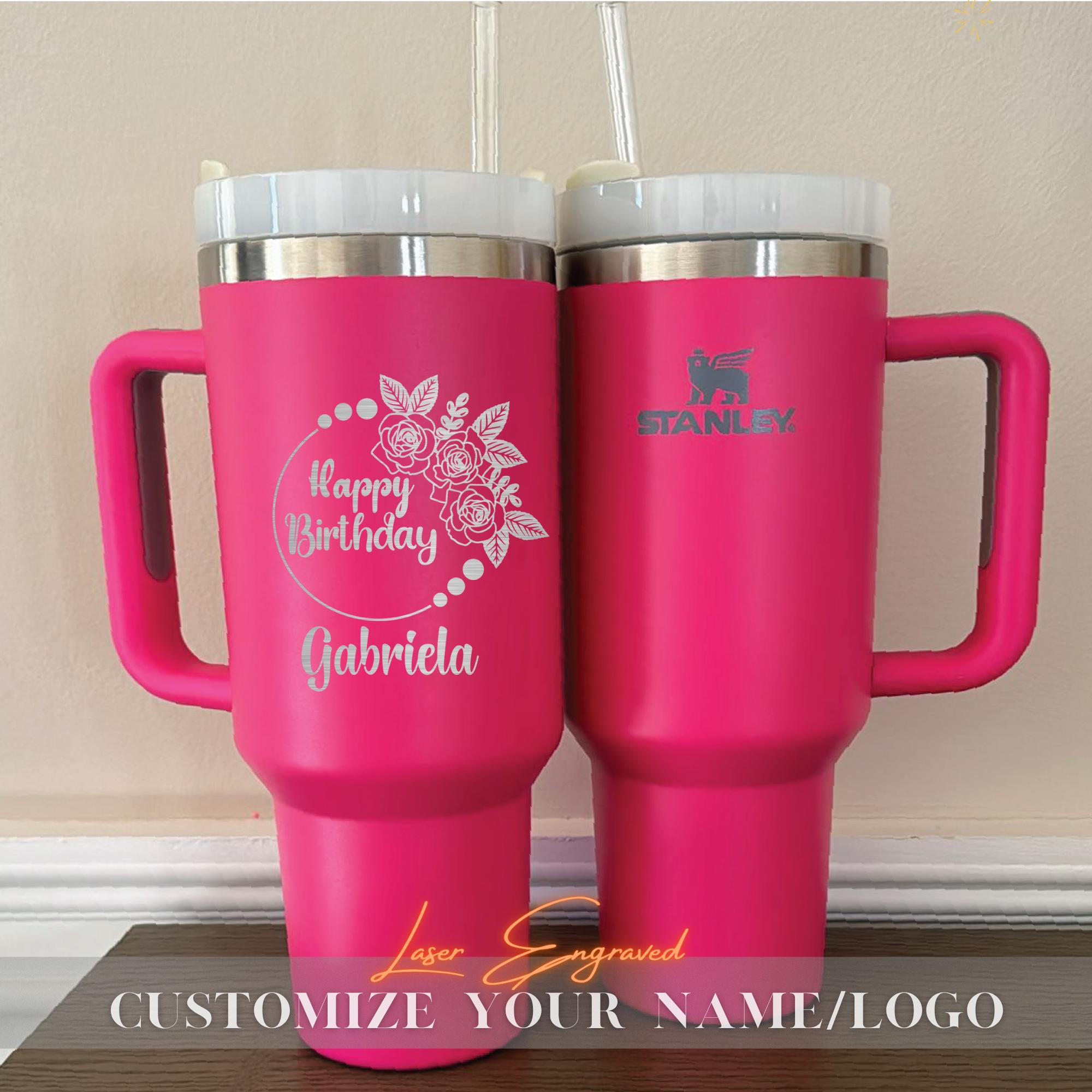 Custom Stanley 40oz Insulated Tumbler with Name - Wedding Party Gifts - Bridesmaid Birthday Water Cup, Gift for Him, Bachelorette Party