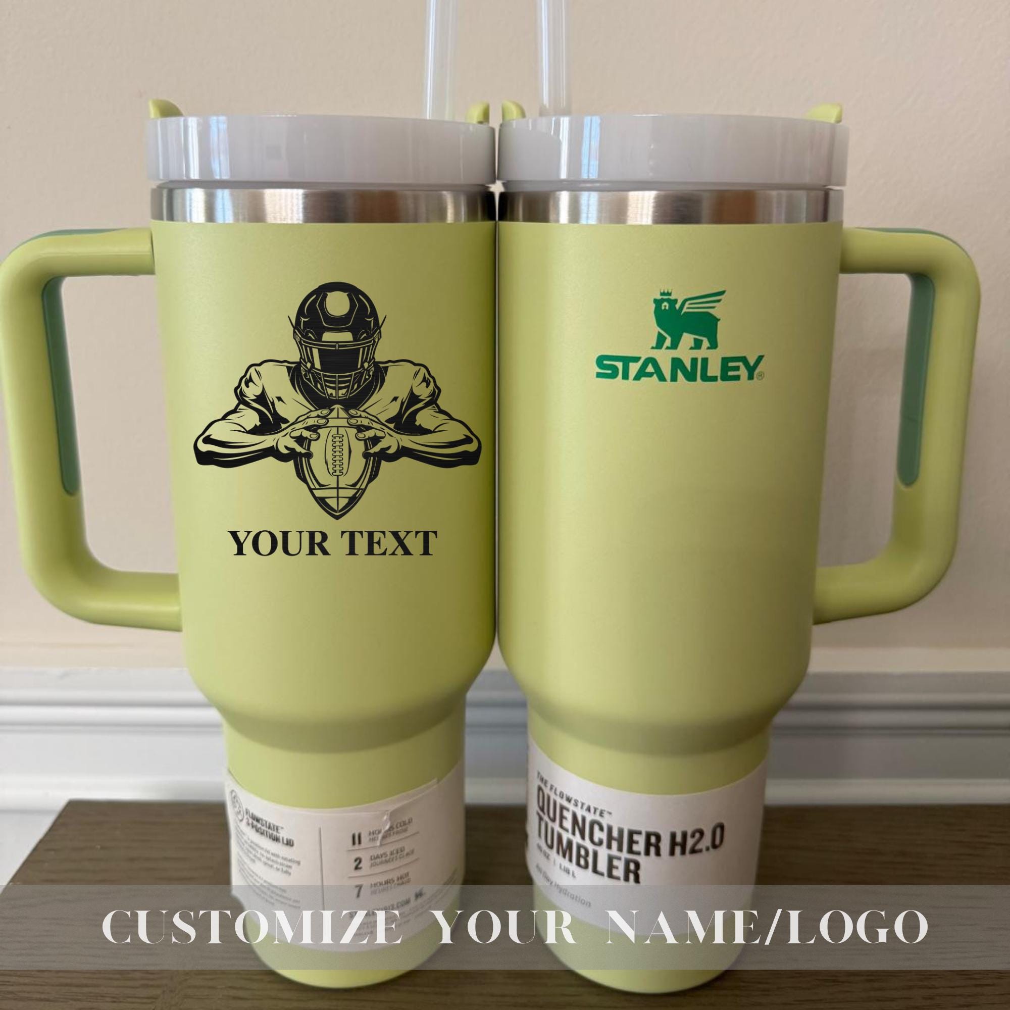 Football player Name on Stanley 40oz Cup - Football name Tumblers - Football 40z Mug - Football team name Tumblers - Football Season Gifts