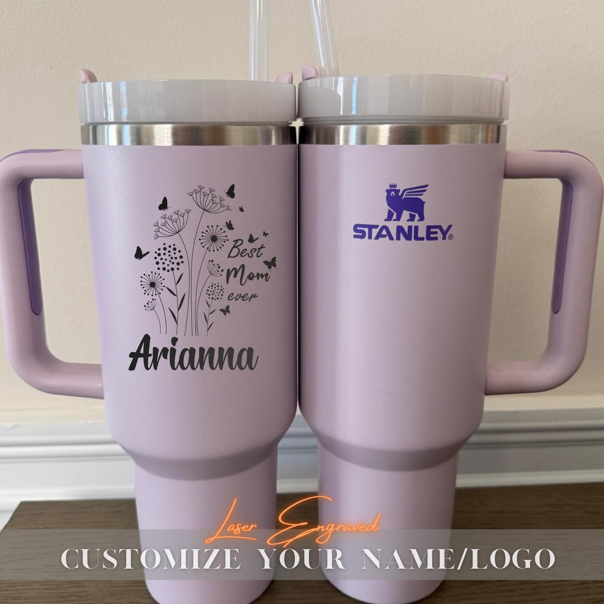 Best Mom Ever Cup - Personalized 40oz Tumbler, Floral Mom Tumbler, Custom Name Gift, Mother's Day Gift, Gift For Mom Mama Grandma From Kids