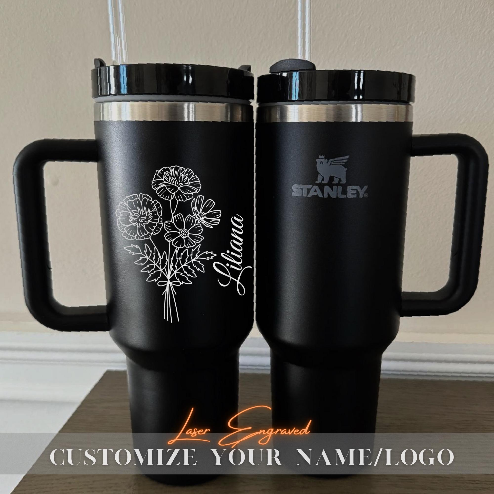 Stanley Quencher Personalized 40oz For Birthday Gift - Custom Engraved Cup - Bridesmaid Proposal Gift, Wedding Party Favors,Bride Squad Gift