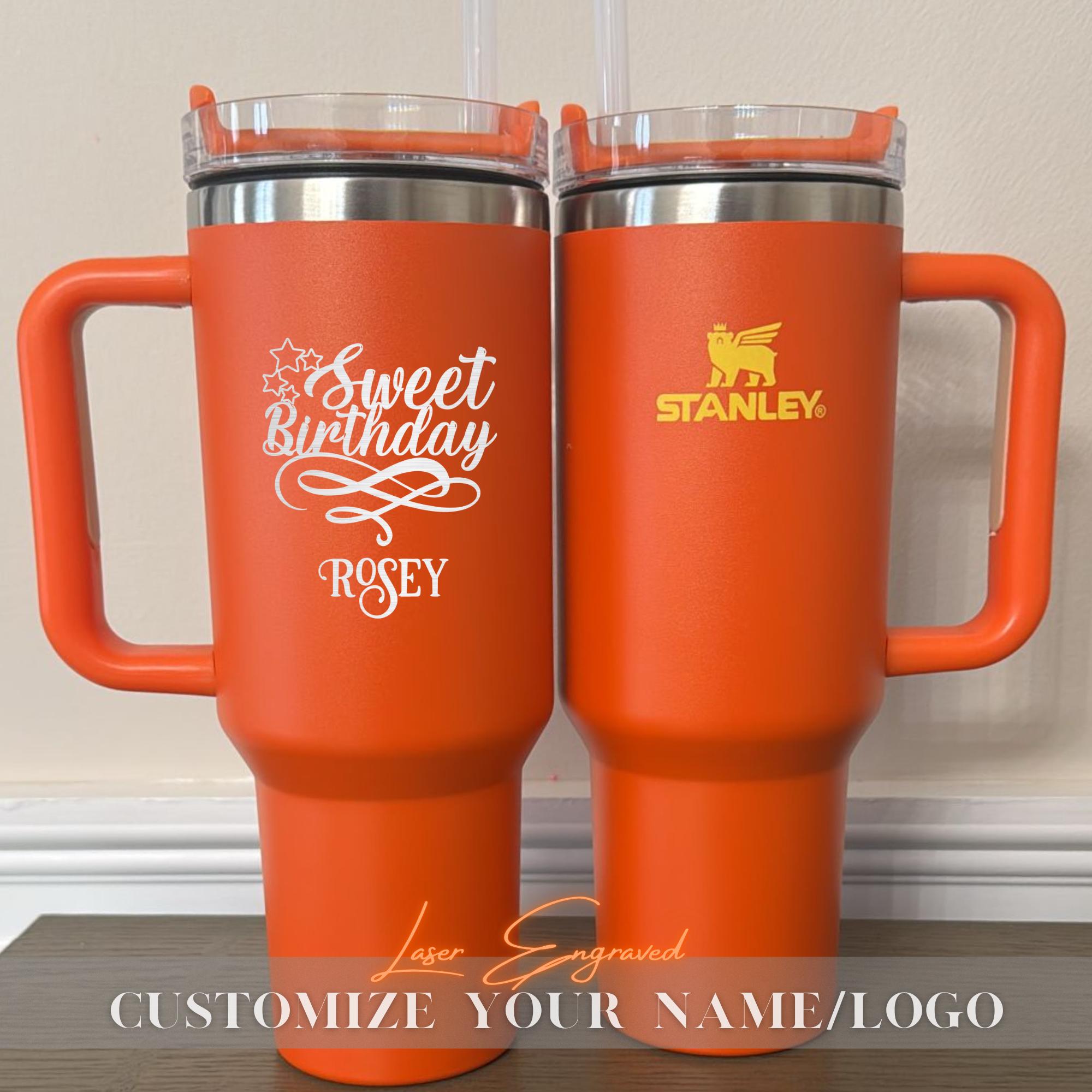 Personalised Stanley 40oz Tumbler for Sweet Birthday Gift - Perfect for Friends, Women, Men and Wife - Laser Engraved - Unique Birthday Gift
