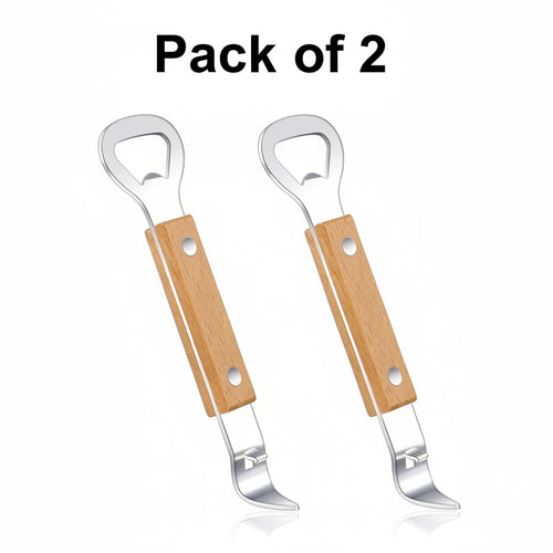 Personalized Magnetic Can Punch Bottle Opener Wood Handle Groomsmen Gift Custom Engraved