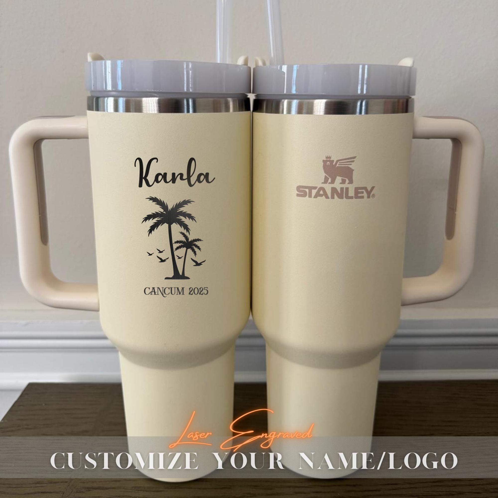Personalized 40oz Tumbler, Bridesmaid Gifts, Custom Travel Mug, Laser Engraved Cup, Girls Trip Gift, Insulated Stainless Steel