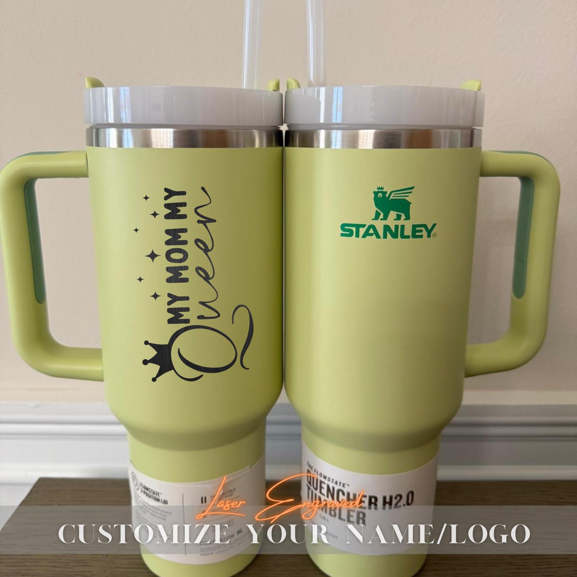 Mothers day Engraved Stanley Cup, Customizable TUMBLER, Personalized Double Wall Stainless Steel 40oz Tumbler Gift for Mom Fast Shipping