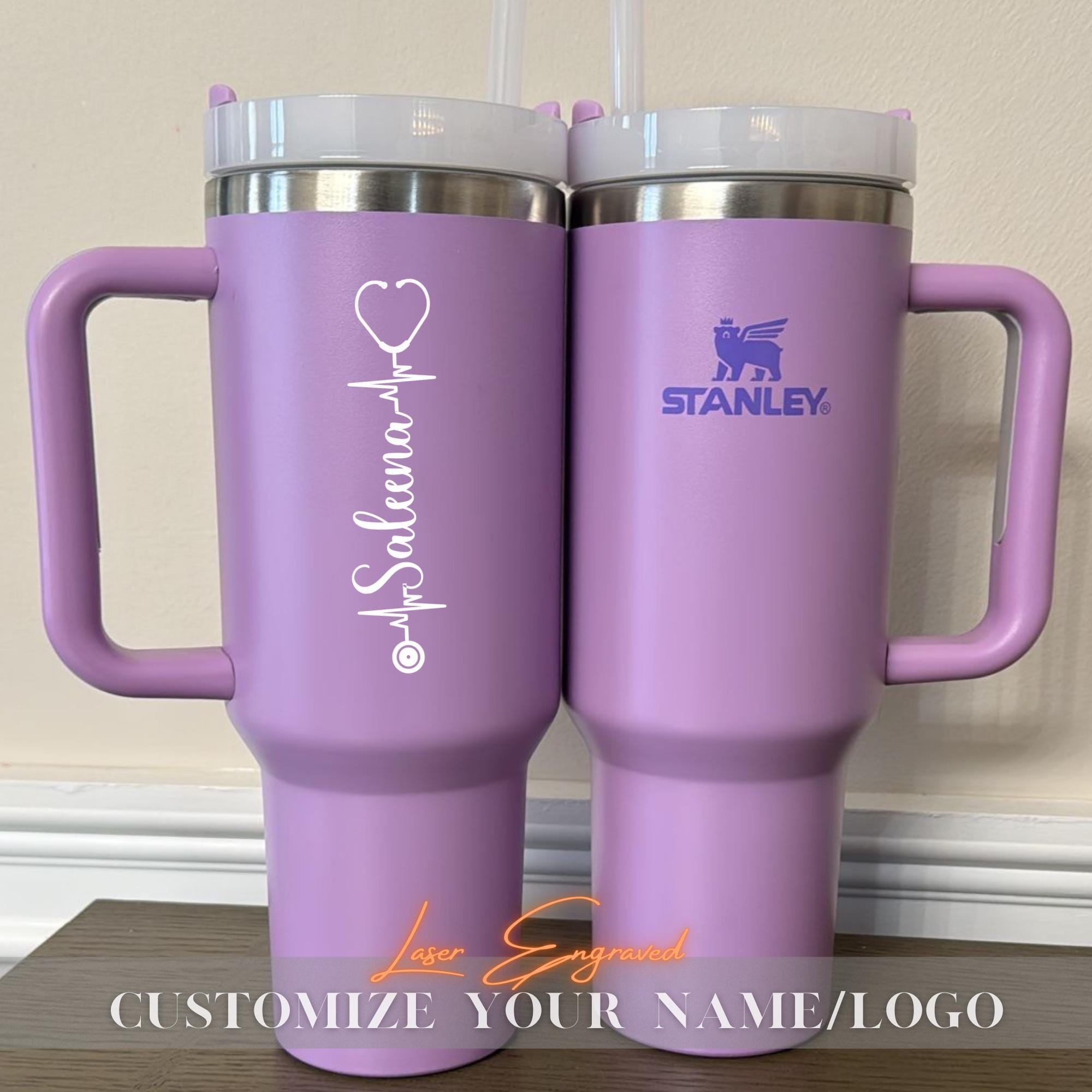 Personalized 40oz Stanley Tumbler for Nurses - Custom Name & Design, Gift for Nurse Appreciation, RN, Healthcare Worker, Trending Nurse Gift