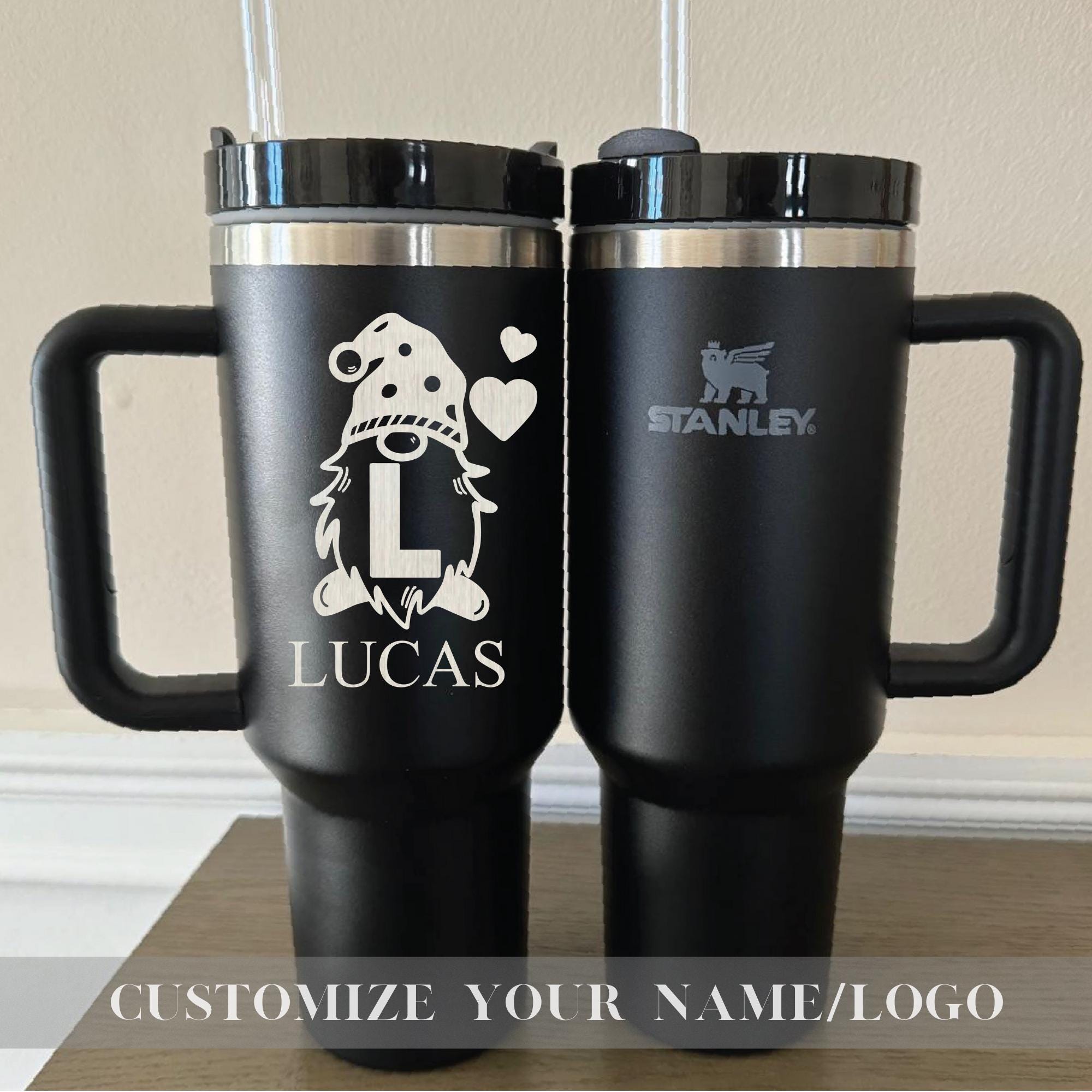 Personalized Christmas Stanley 40oz Tumbler, Antique Pink Christmas Stanley Quencher, Custom Laser Engraved Cup, Bridesmaid Gift, Travel Mug