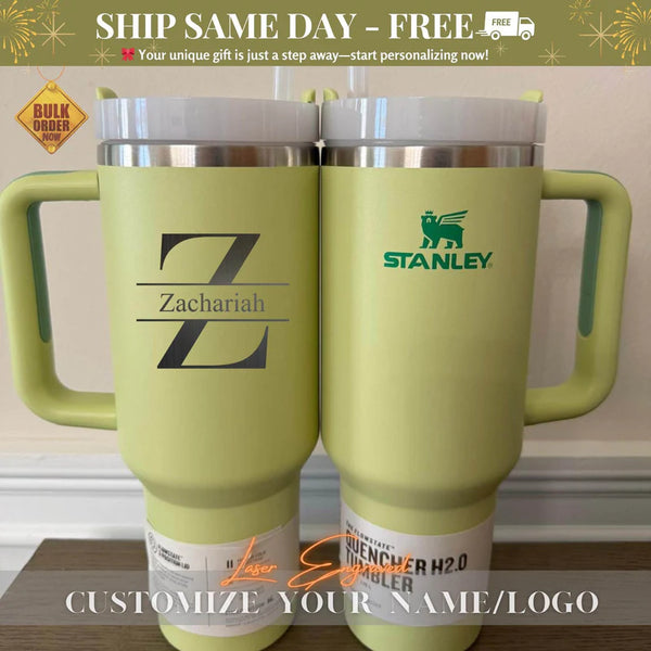 Personalized Stanley Travel Mug Cup Tumbler Custom Engraved Bridesmaid Mothers Day Gift for Her Mom Women Graduation Teacher Bridal Birthday