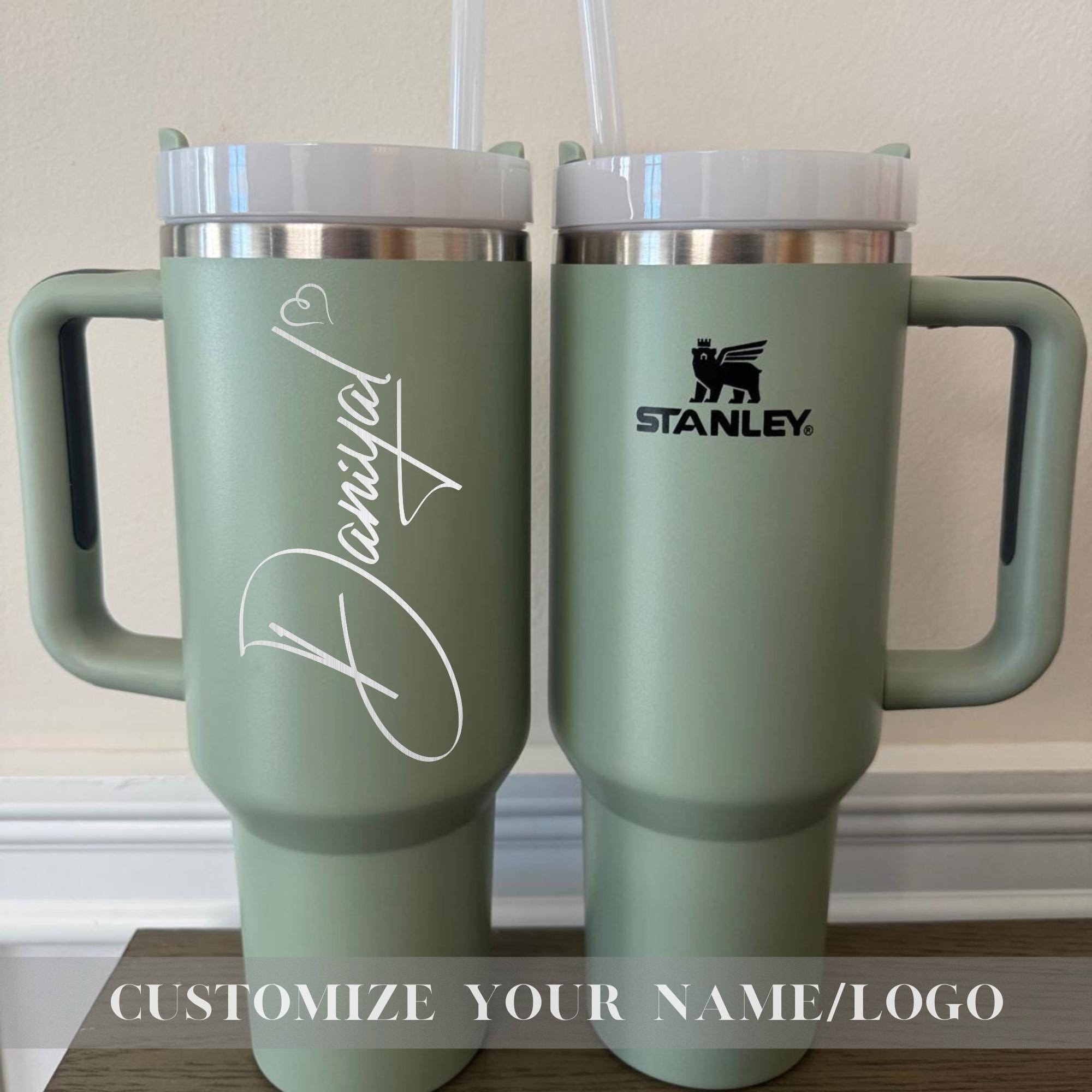 Personalized Stanley 40oz Tumblers With Names, Insulated Travel & Hiking Mug, Custom 40oz Tumbler, Engraved 40oz Tumbler, Bridesmaid Gift