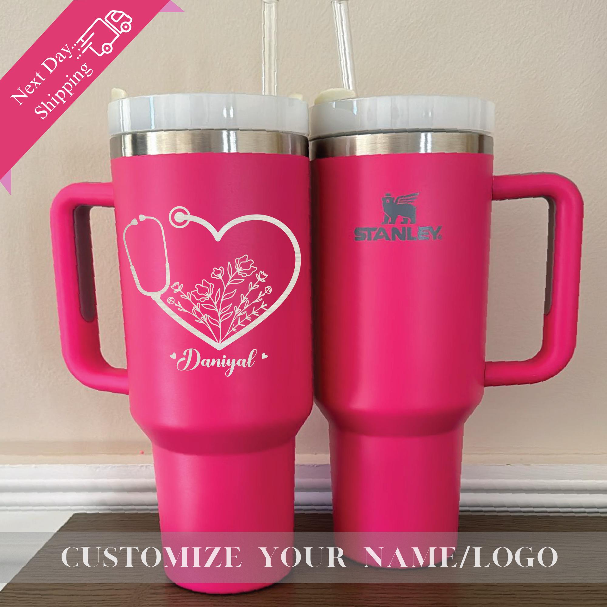 NURSE TUMBLER, CUSTOMIZED Tumbler, Pink Tumbler Wrap, Personalize Nurse Tumbler, Nurse Appreciation Tumbler, Custom Gift for Nurse Mom
