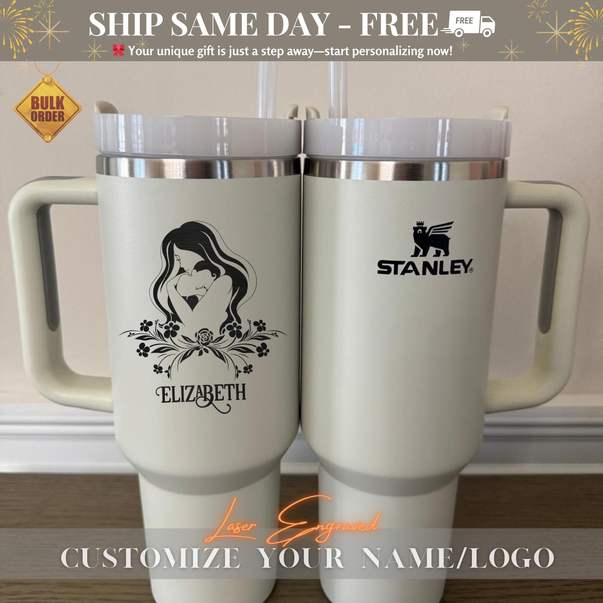 Personalized Stanley 40oz Tumbler - Mother Gifts - Gift for Mom - Mom Gift from Daughter - Mother's Day Gift - Best Mom - Mom Christmas Gift