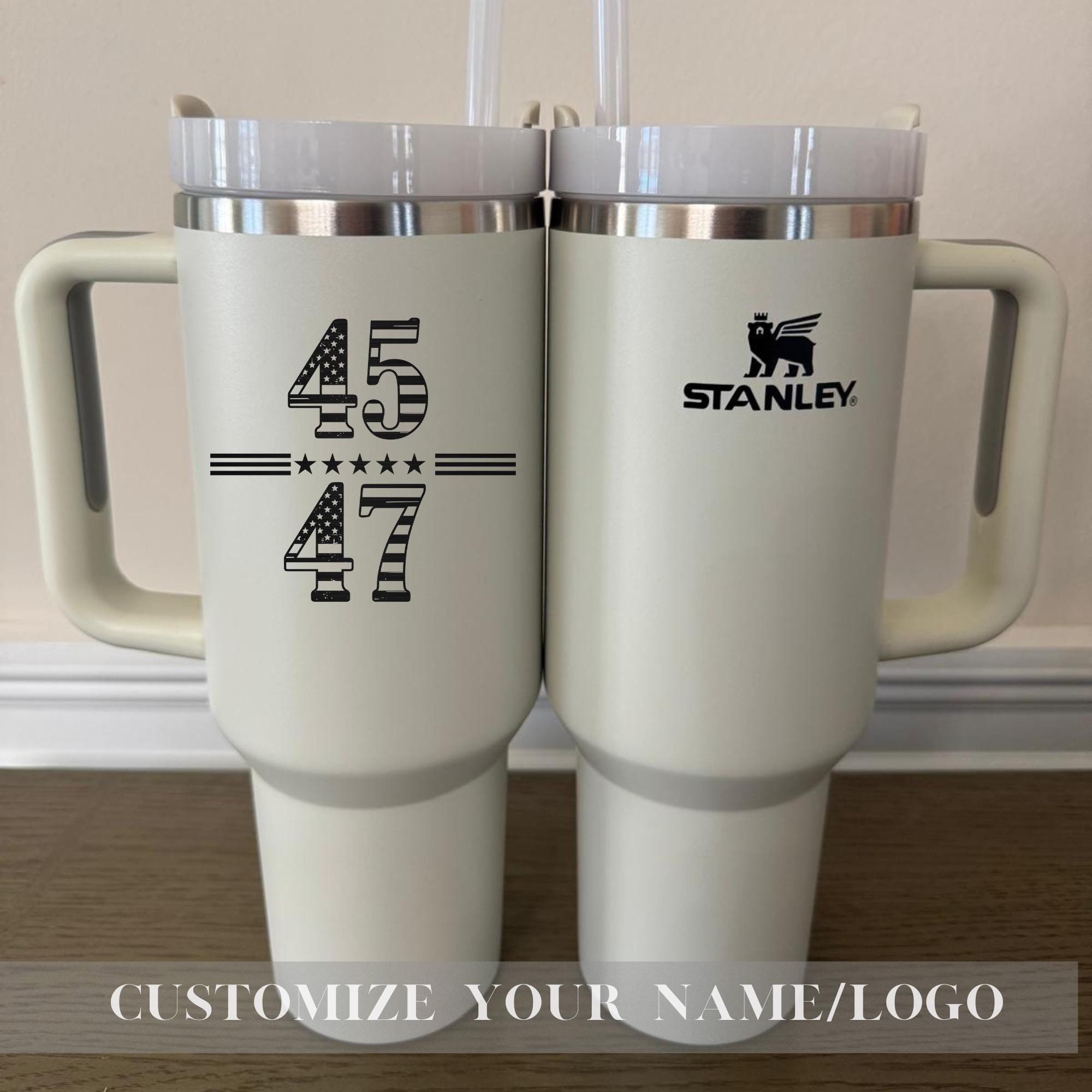 President Trump 45 - 47 Stanley 40oz Tumbler - Custom Stanley 40oz mug for Trump - Laser Engraved Stanley 40oz cup - Trump anniversary Gifts